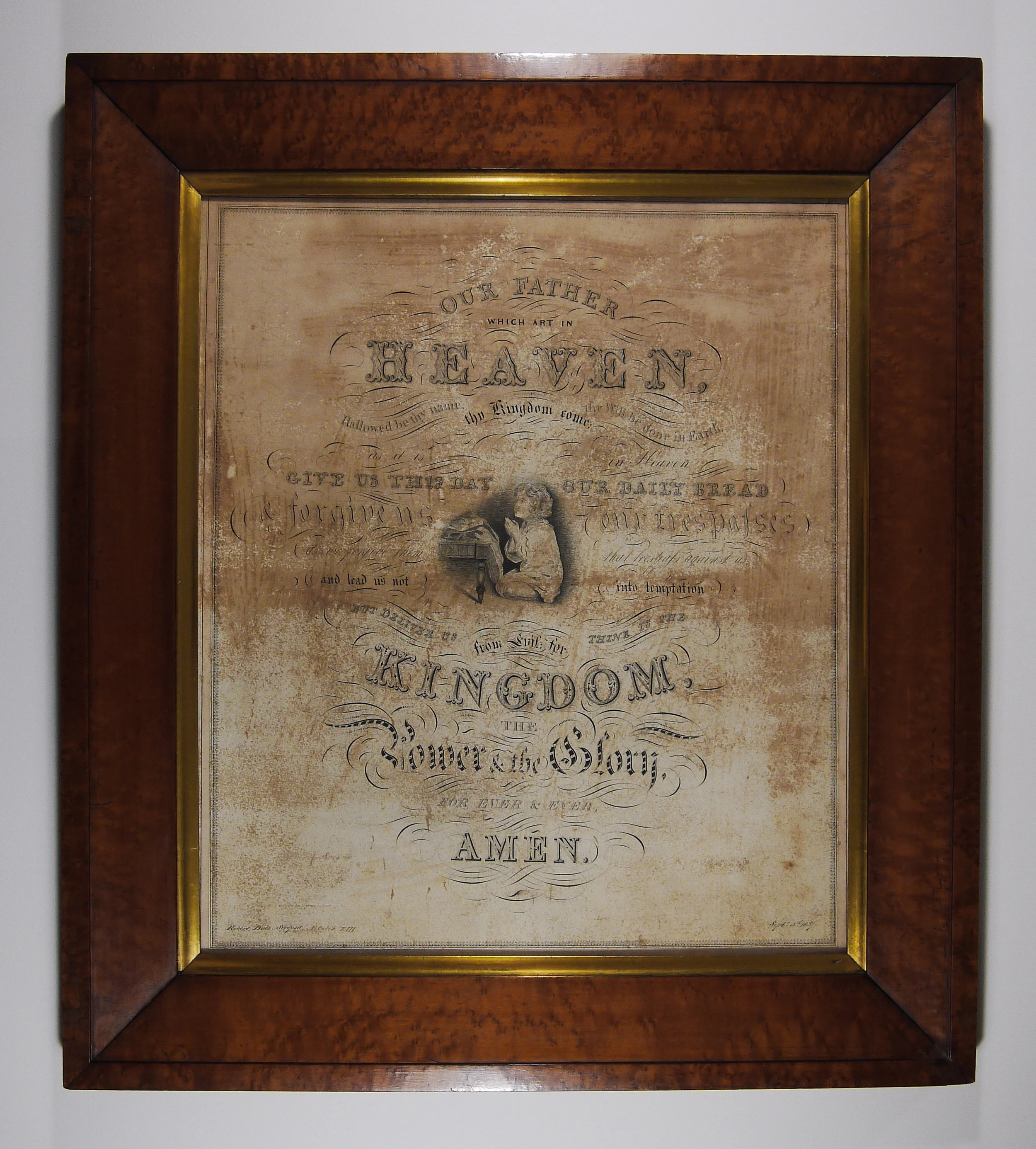 Lord's Prayer Drawing - Before Conservation