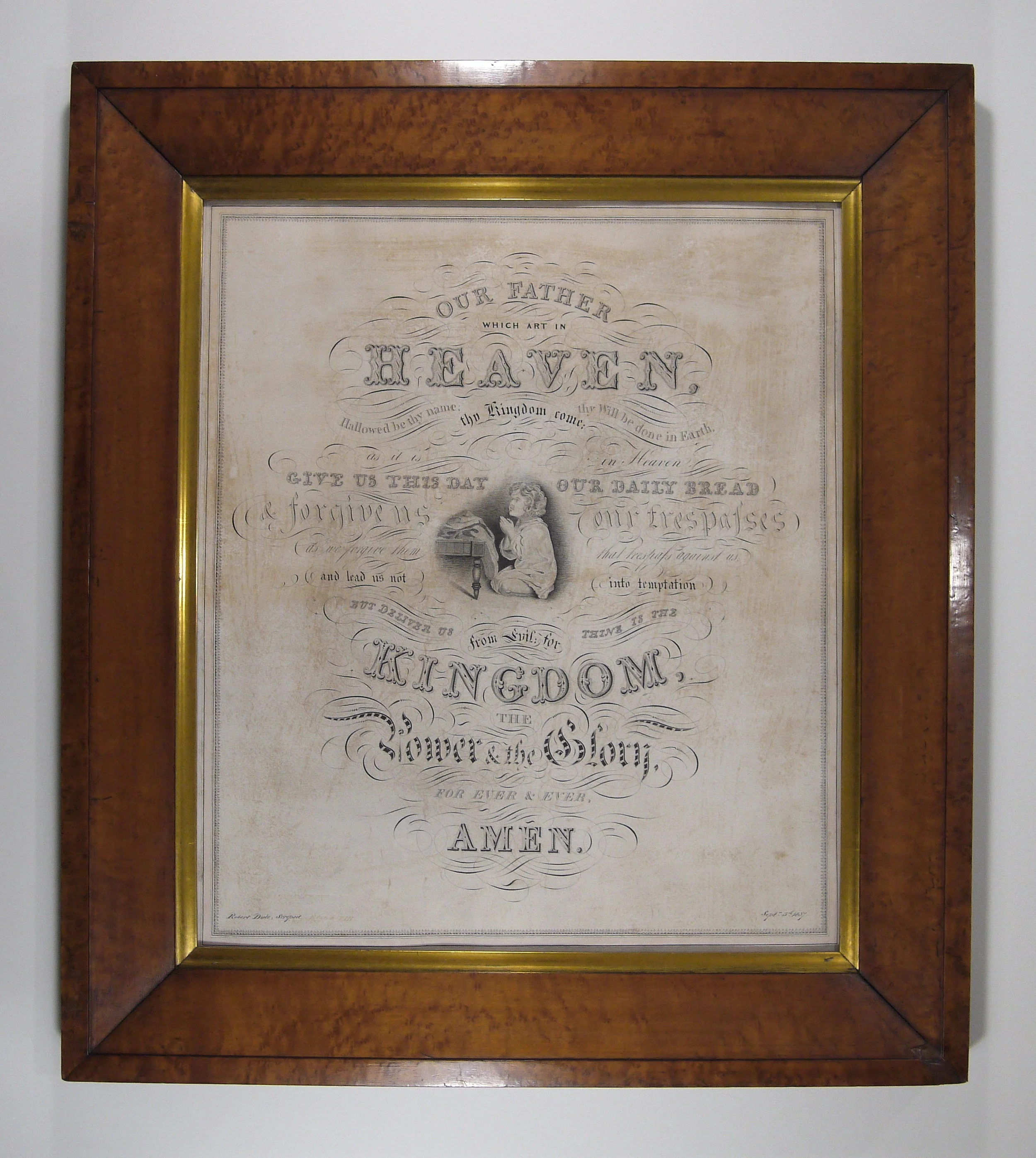 Lord's Prayer Drawing - After Conservation