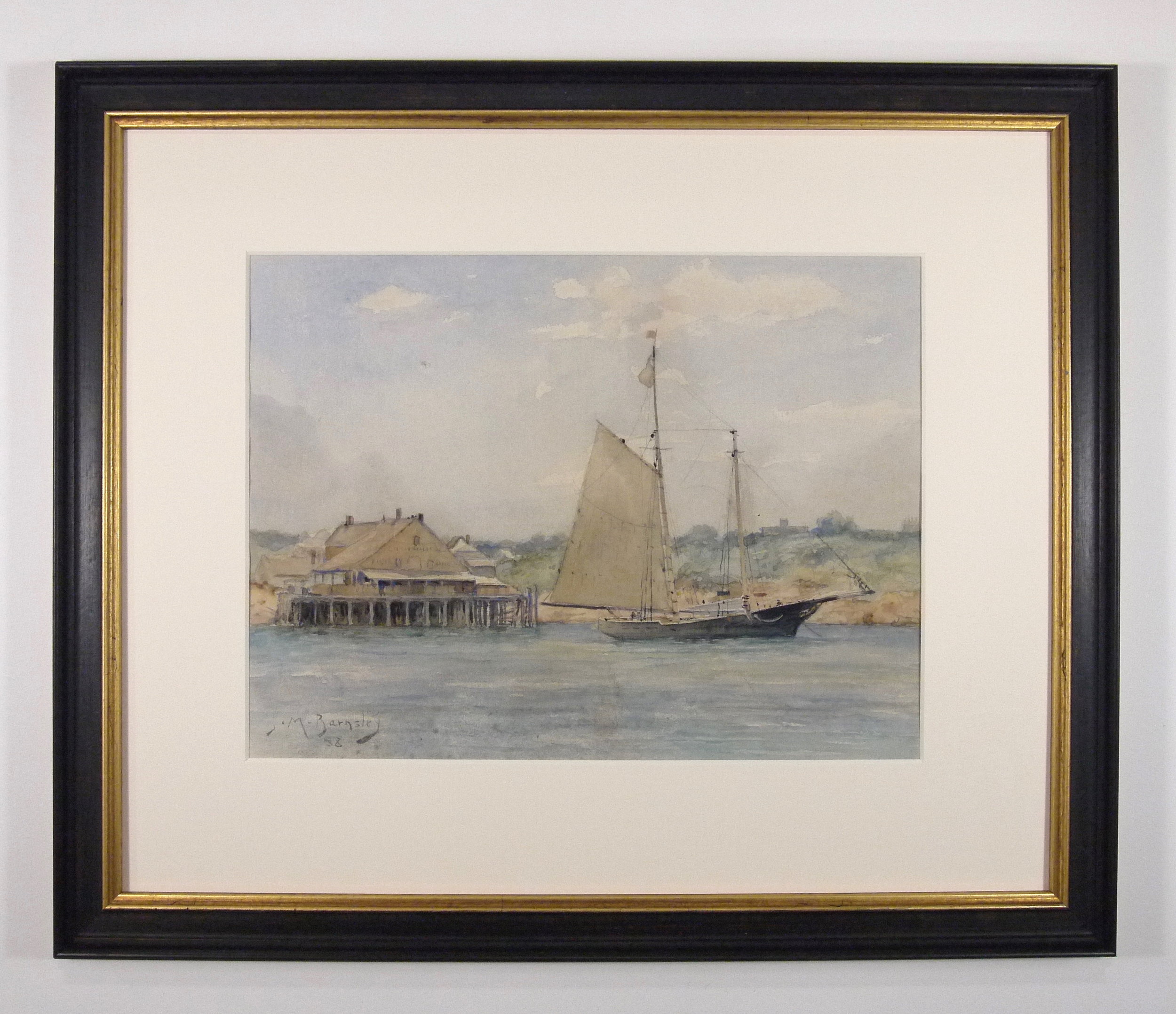 J. M. Barnsley  - Watercolour Painting - After Conservation Treatment