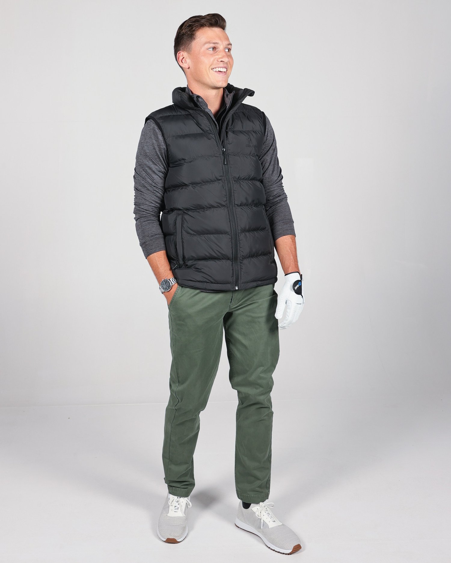 mens black puffer vest north face