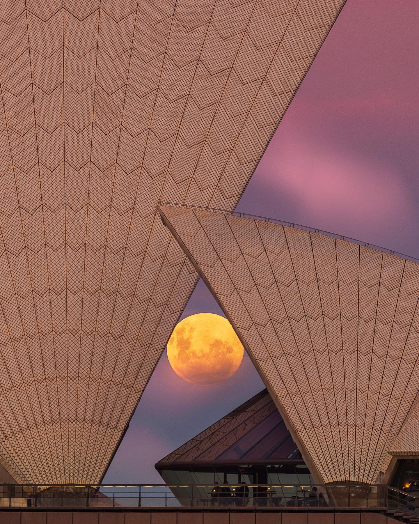 Between the sails 🌝 Clouds were too thick to see or capture the supermoon tonight but here is a fullmoon from April instead. There were 3 of us kneeling down sharing the limited space to capture this unique angle that night. You might have seen the