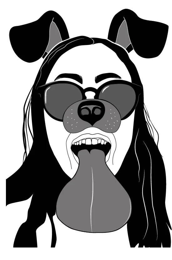 Vector Portrait B&amp;W