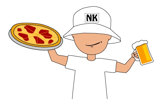 Pizza Party Birthday Logo