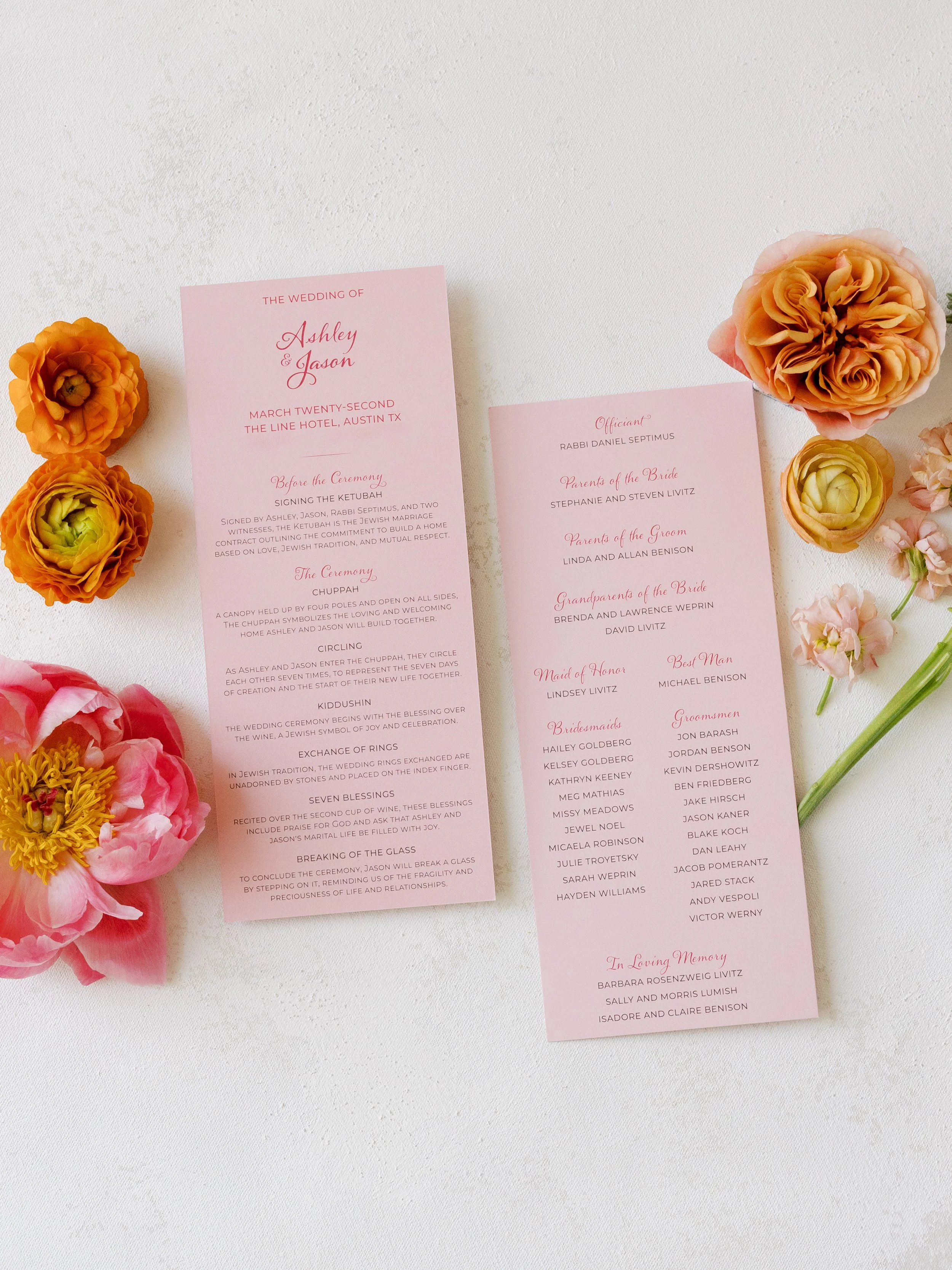 Wedding Ceremony Pamphlet