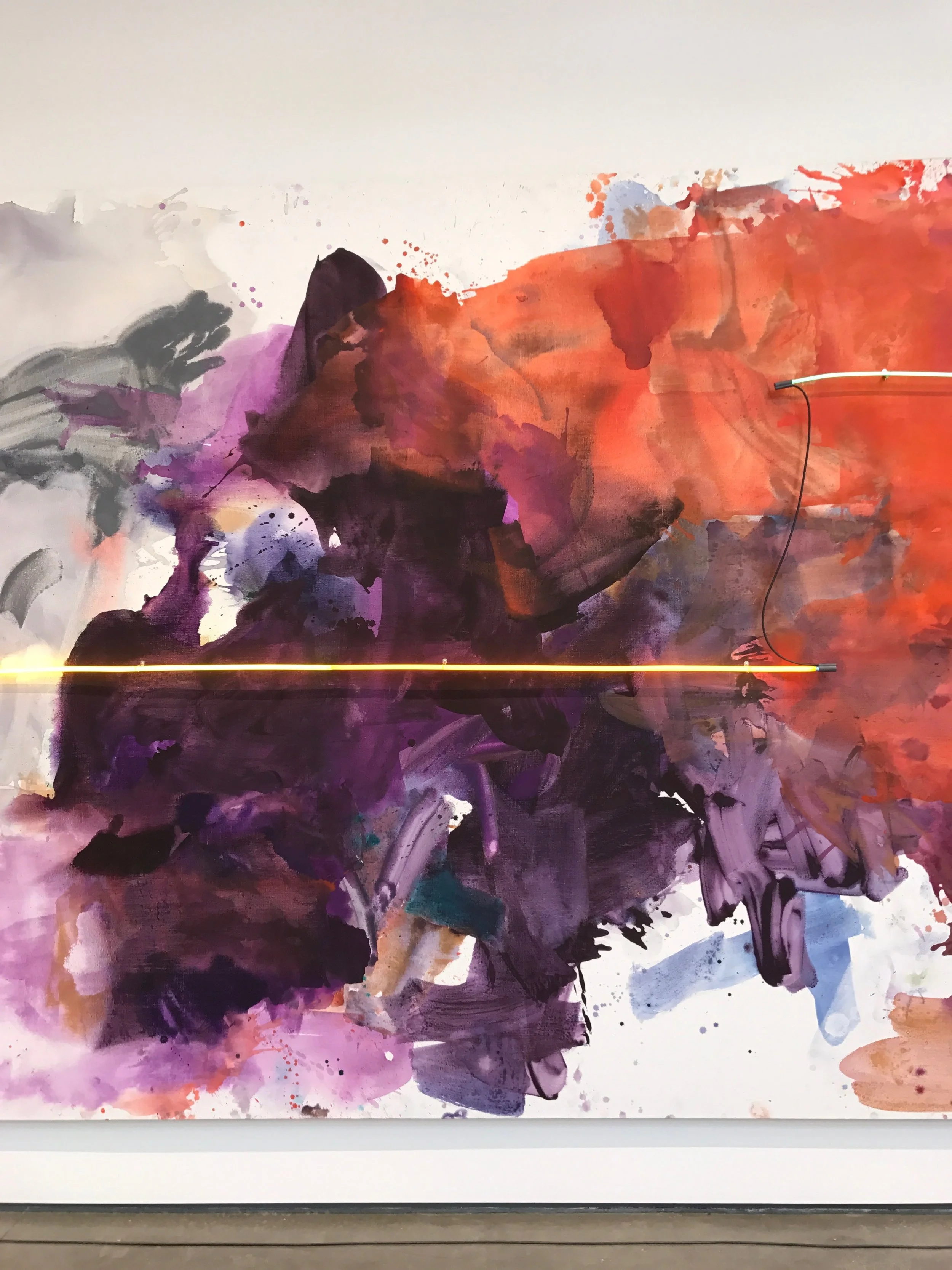 Mary Weatherford: like the land loves the sea