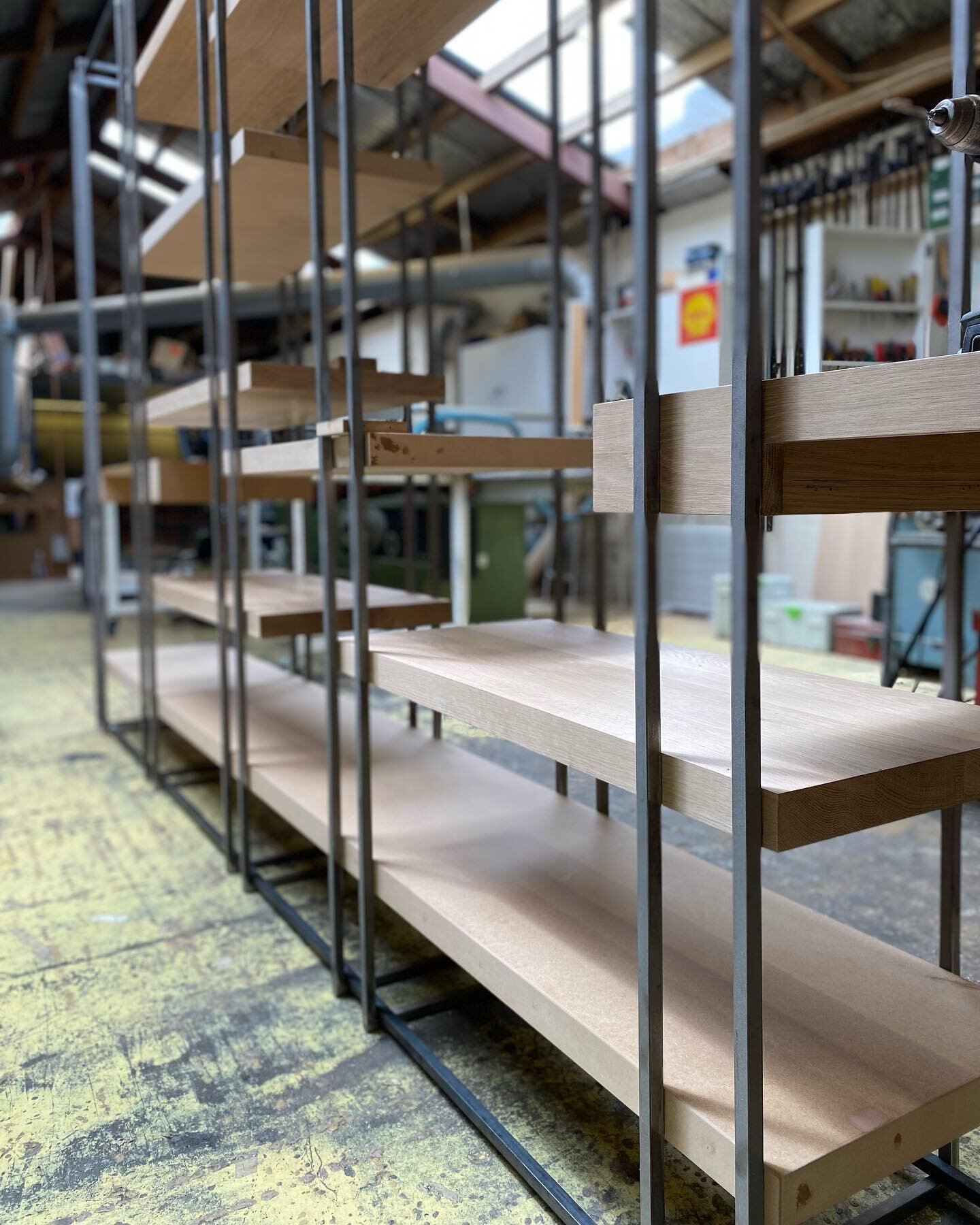 At the workshop today to view the exciting ongoing design project for one of my clients 👍🏻 &hellip;. This shelving unit has been custom designed in Archicad with attention to every little technical detail and dimensions 📐 to fit exactly in my clie