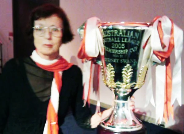 Jan with the 2005 premiership cup
