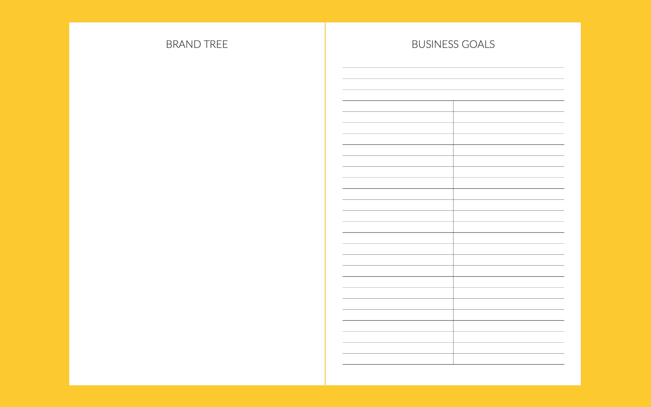 For your small business / personal branding, and goals. I learnt about the brand tree from Tiffany Han , and she's amazing, so check her out. And while you're at it, I highly recommend Hey Brandcrush by Tiffany and Erin . They are amazing people