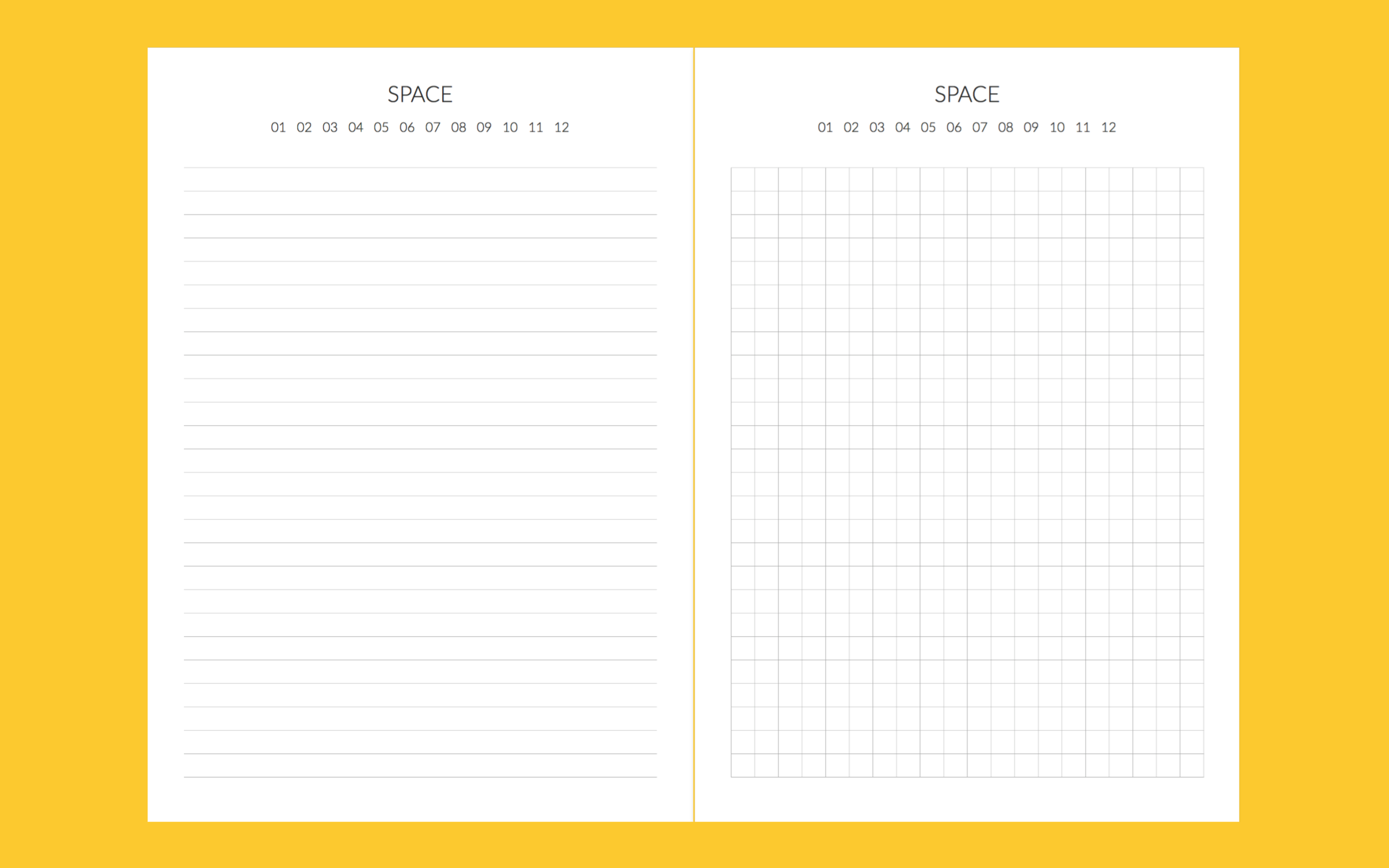 This is my favourite addition to the planner. Every 2 months, there is a spread of SPACE. And basically it's for you to doodle, write, meditate, track, anything at all. You do what you want with that space, and let it work for you. Like sketchbooks,