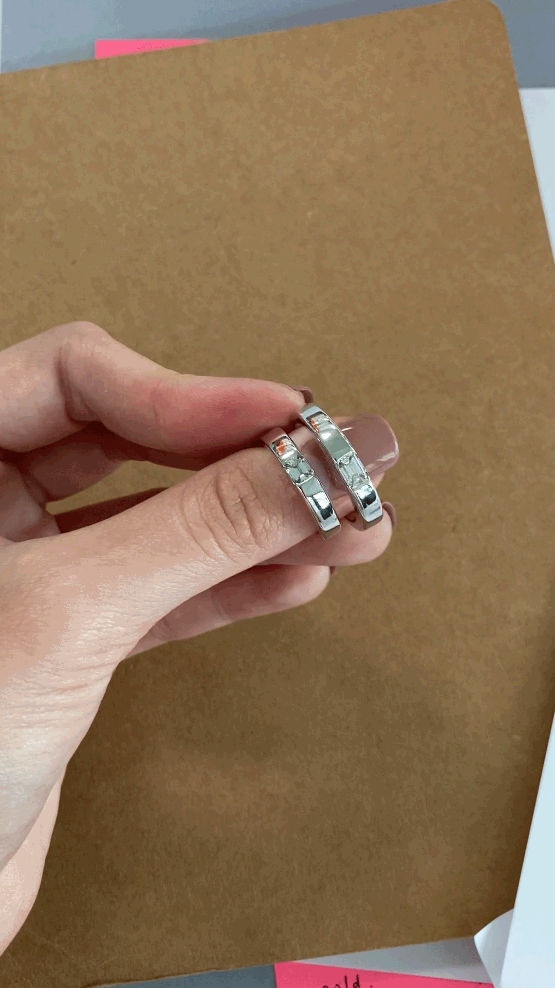 emerald cut diamond wedding bands.gif