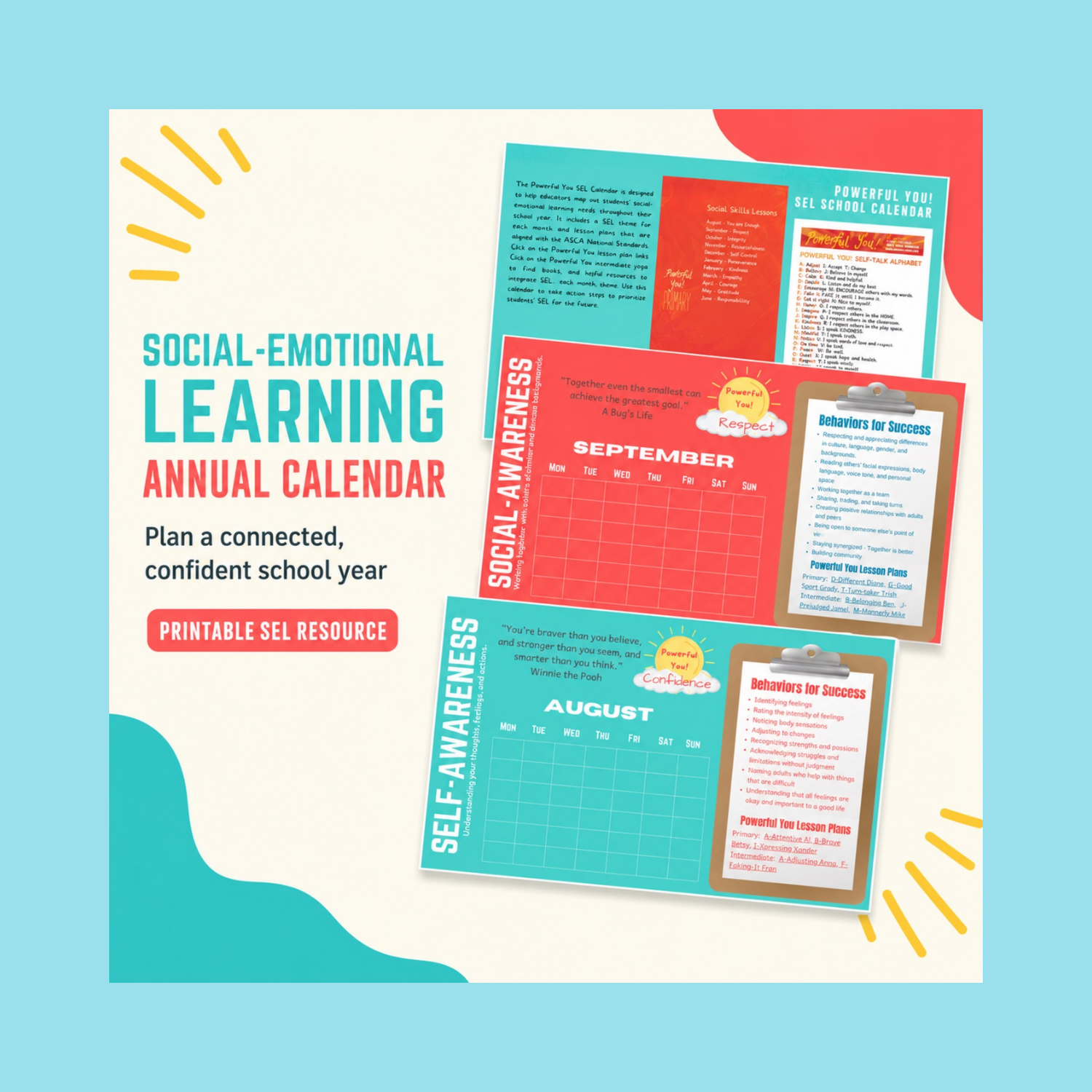 Powerful You Annual SEL Calendar  | Digital Download