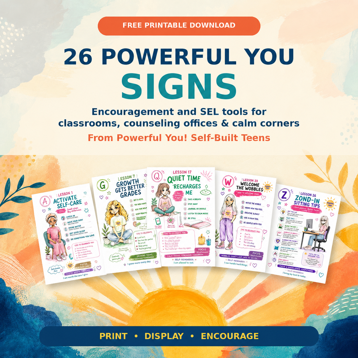 26 Self-Built Teen Posters | Digital Download