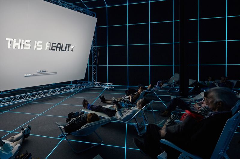 Hito Steyerl, Factory of the Sun, 2015 (Photo by Matteo Bittanti)