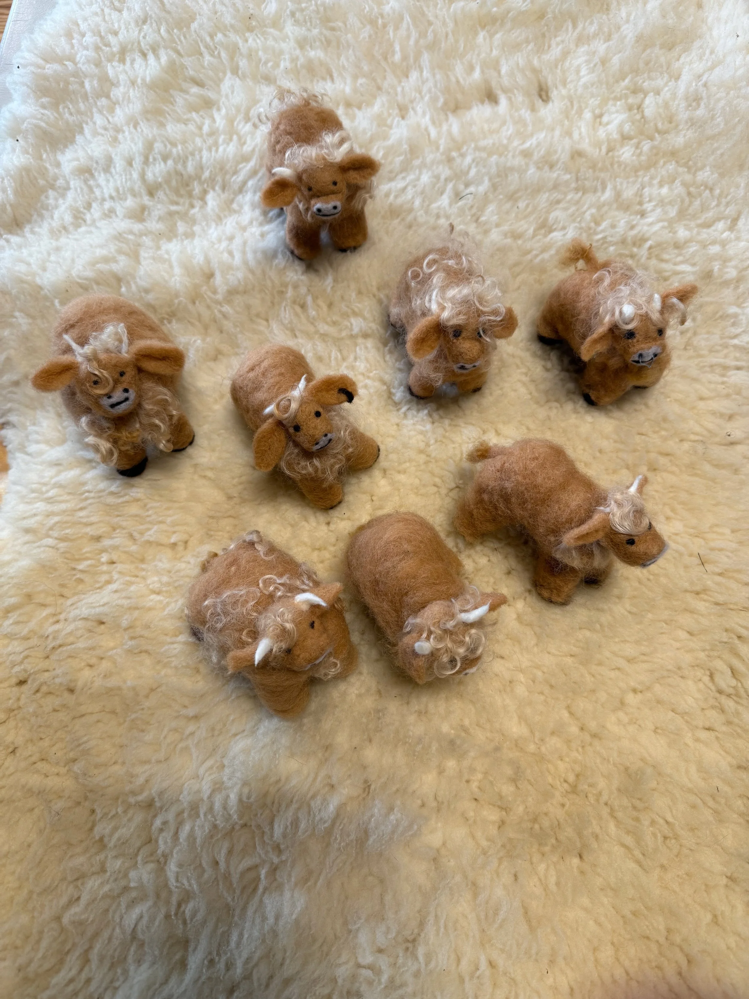 Needle felted Highland Cow