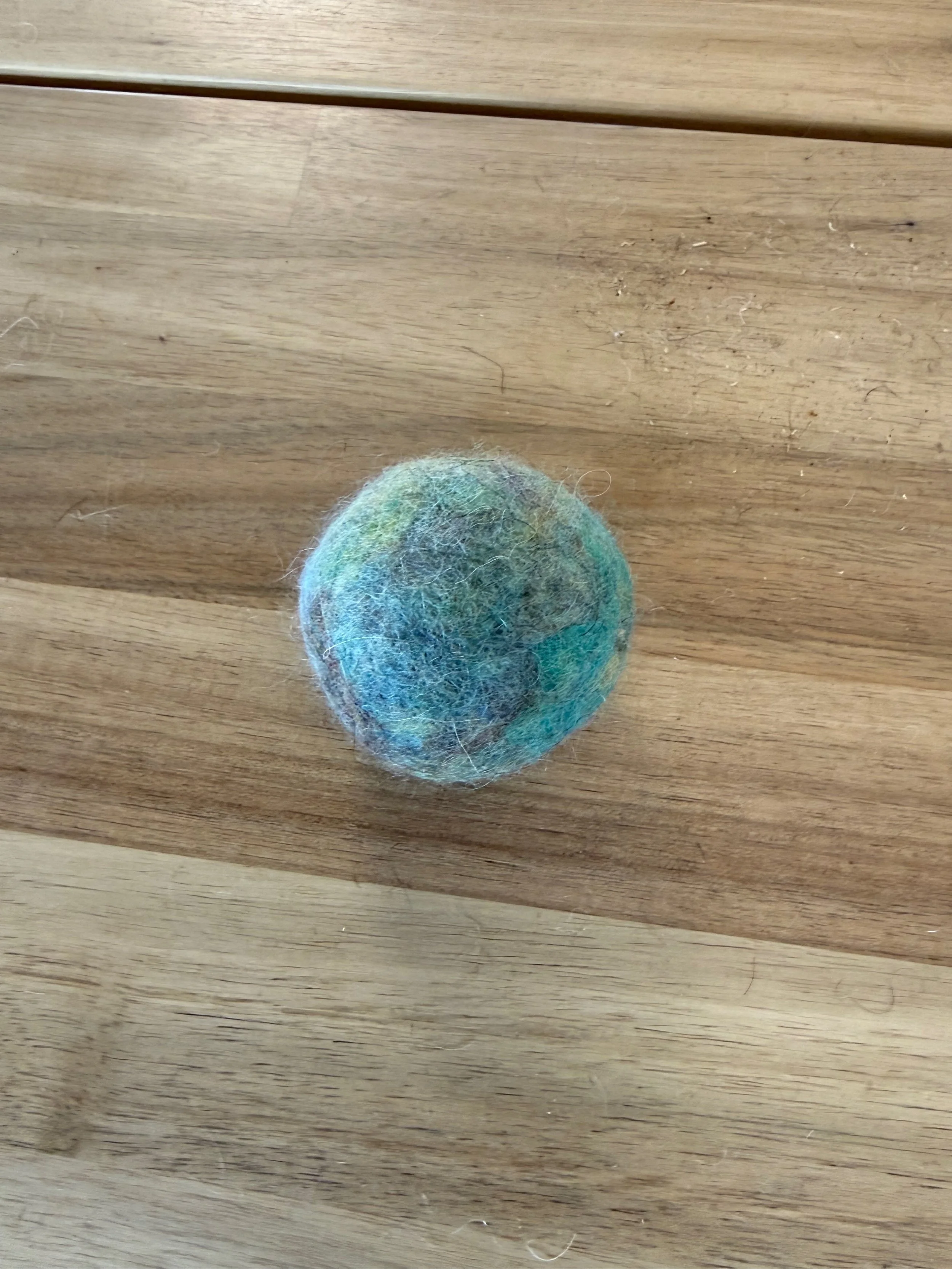 Felted cat ball
