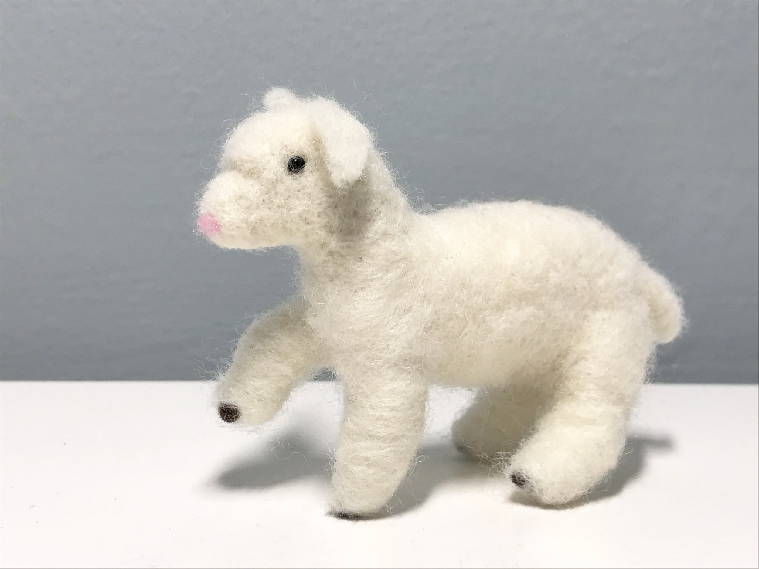 Needle felted lamb