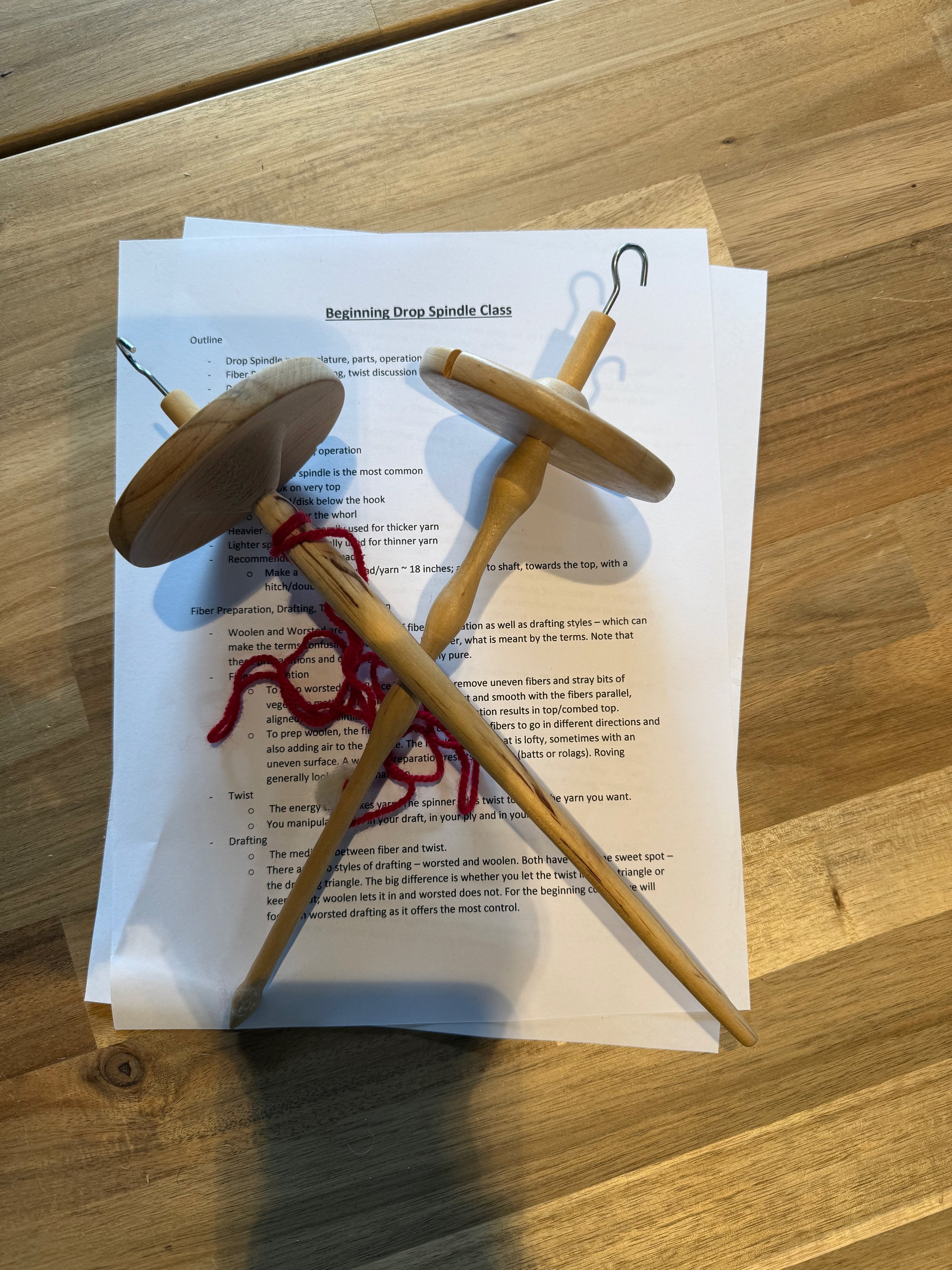 Beginning Drop Spindle Class