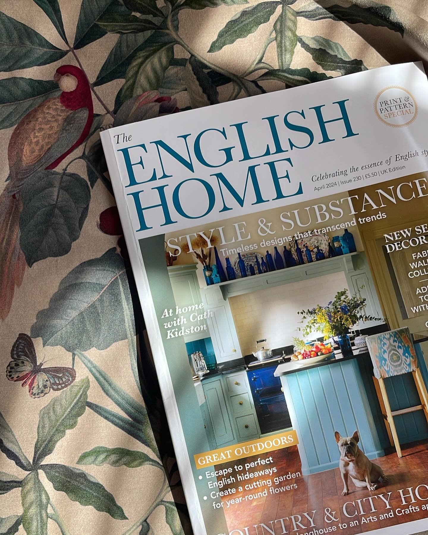 Still buzzing from seeing my fabrics for @deus.ex.gardenia.official featured in this months Print and Pattern Spring edition of @englishhomemag!