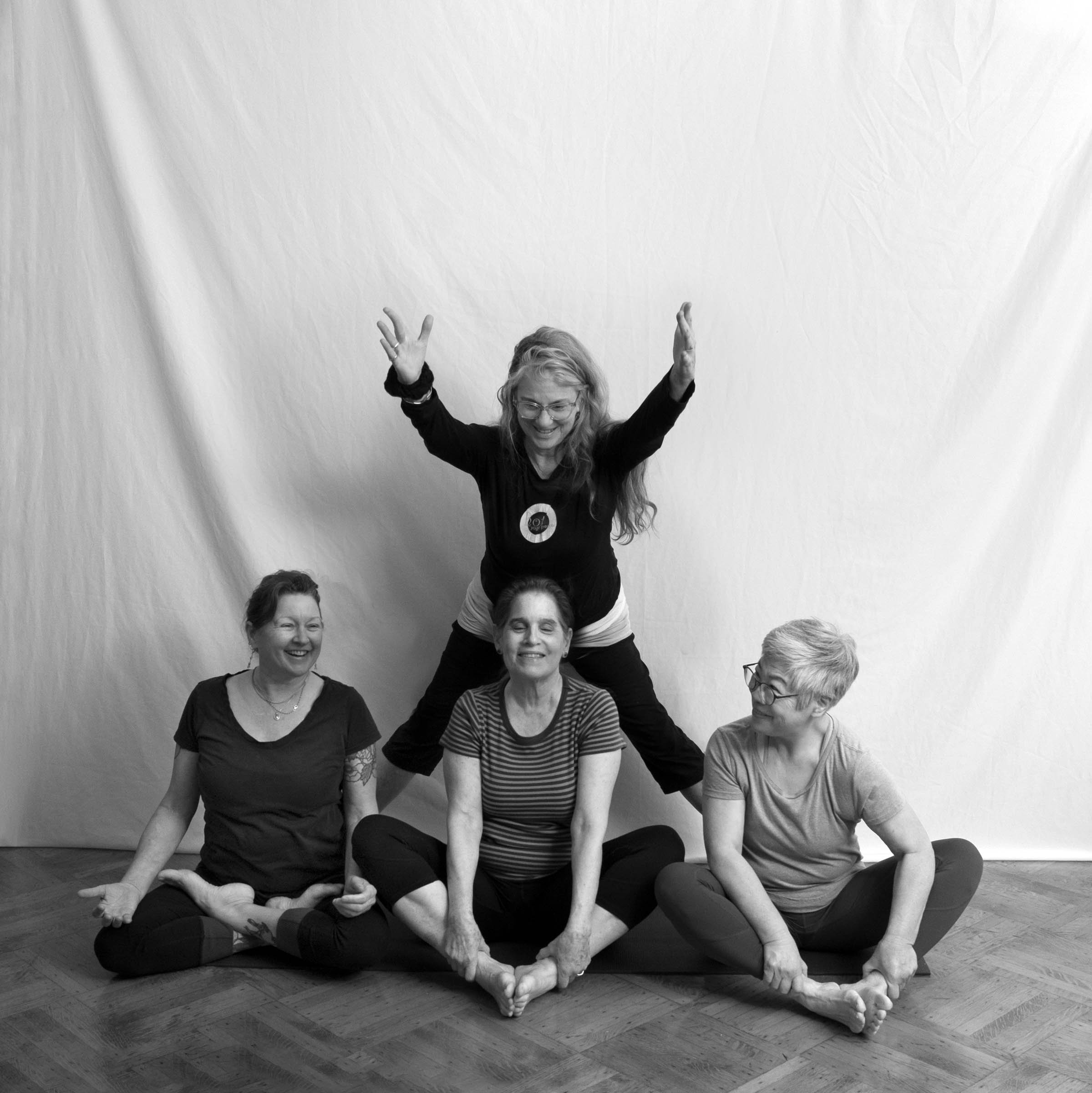 Ten years ago (2013), I invited 15 people, ages 50 to 74, to put on their yoga clothes, step on the mat, and do a pose of their own choosing. I recently tracked down as many as I could and invited them (and others) to again step on the mat. The pe