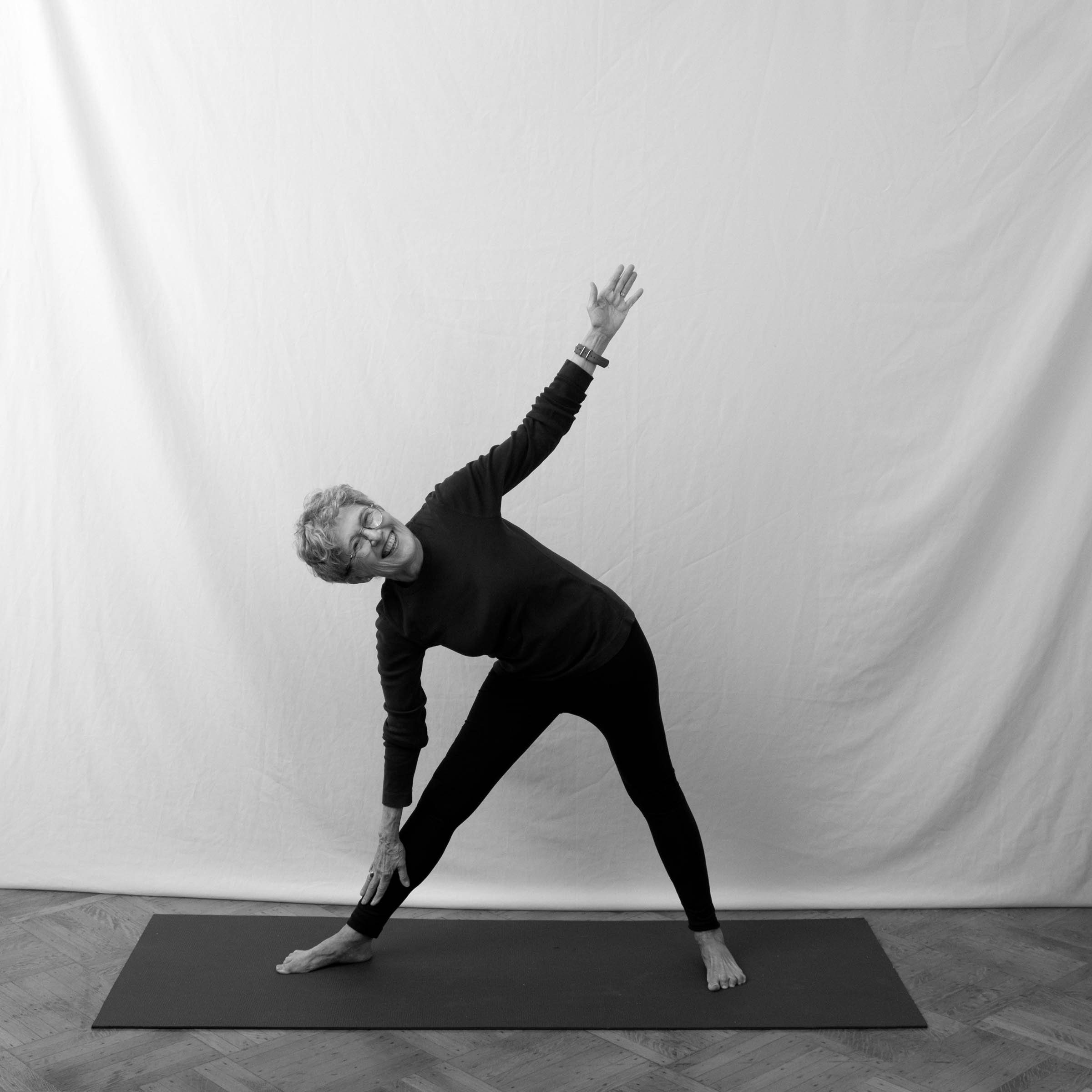 GAIL, 84. Practicing yoga for 21 years.