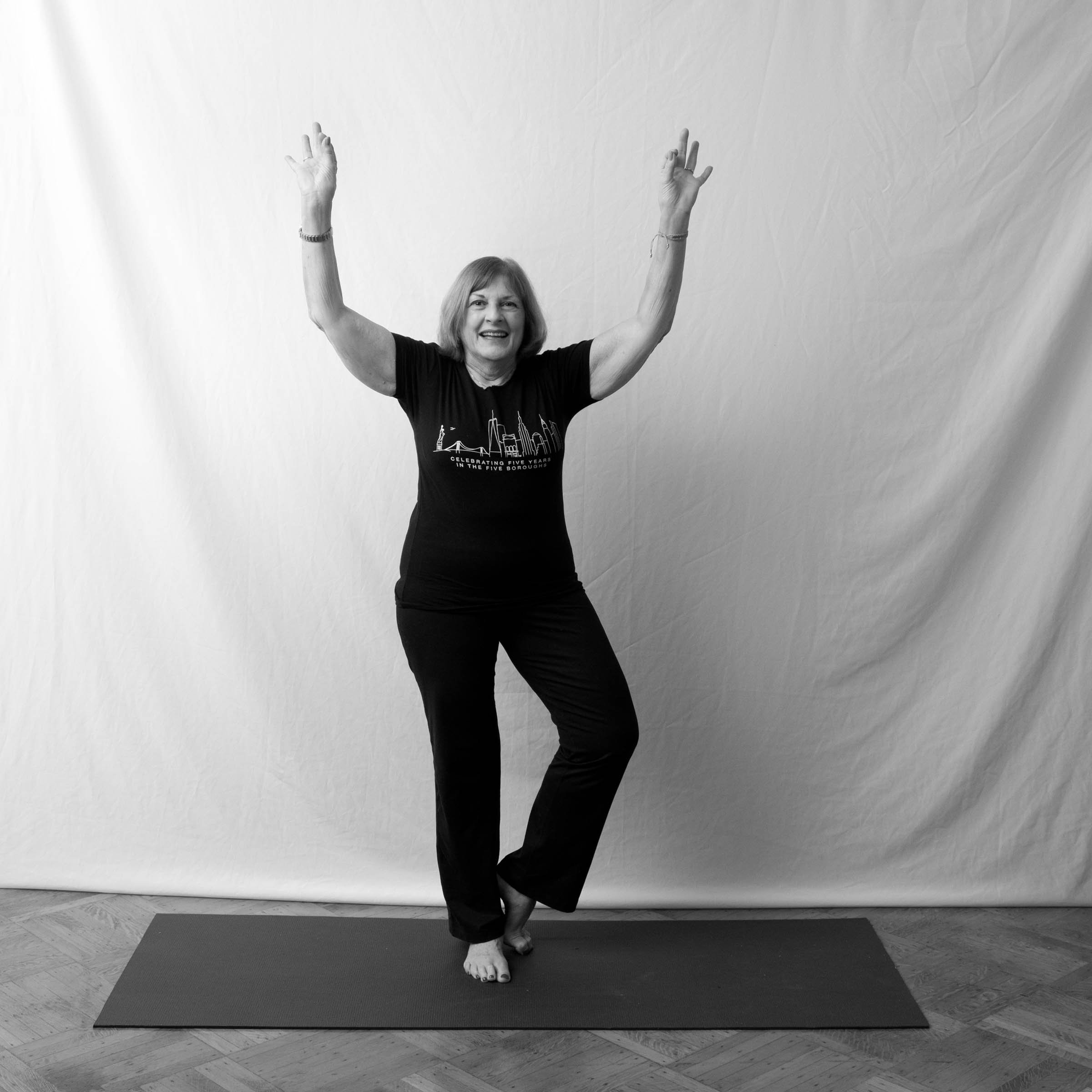 JOAN, 74. Practicing yoga for 40 years.