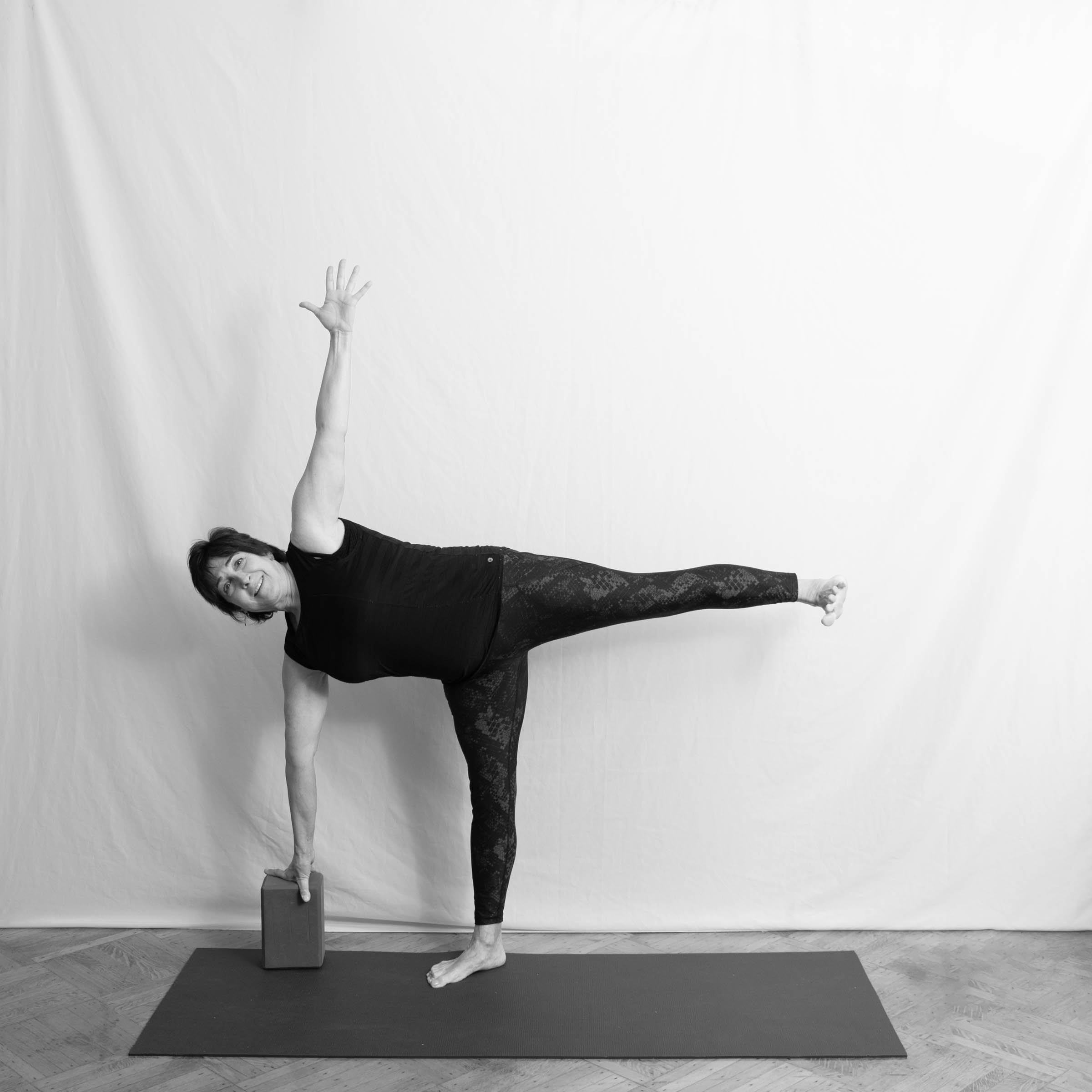 MICHELE, 66. Practicing yoga for 15 years.
