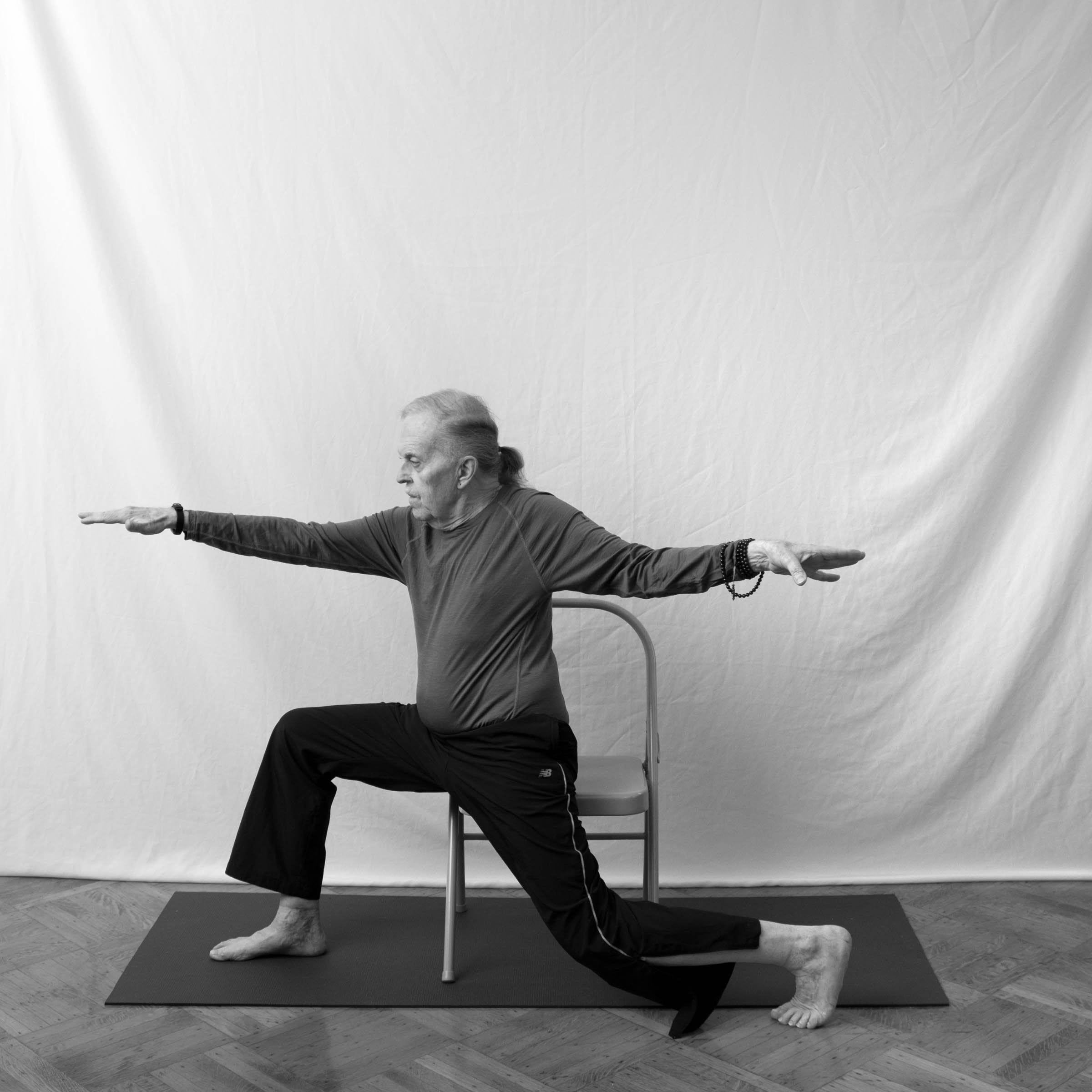 THOM, 77. Practicing yoga since 1971.