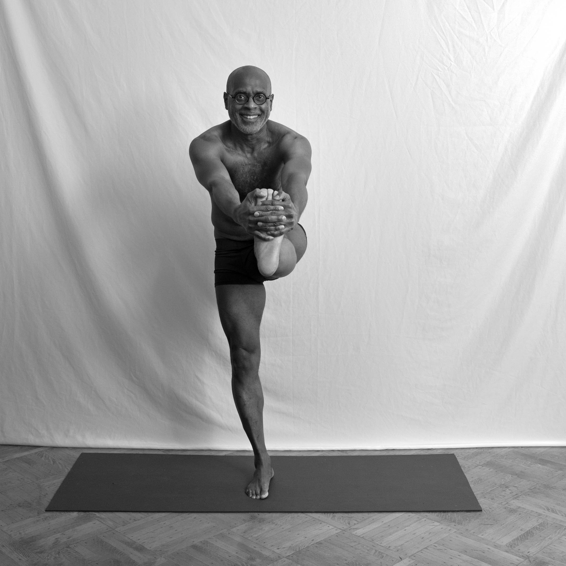 VINCENT, 60. Practicing yoga since the 1990s.