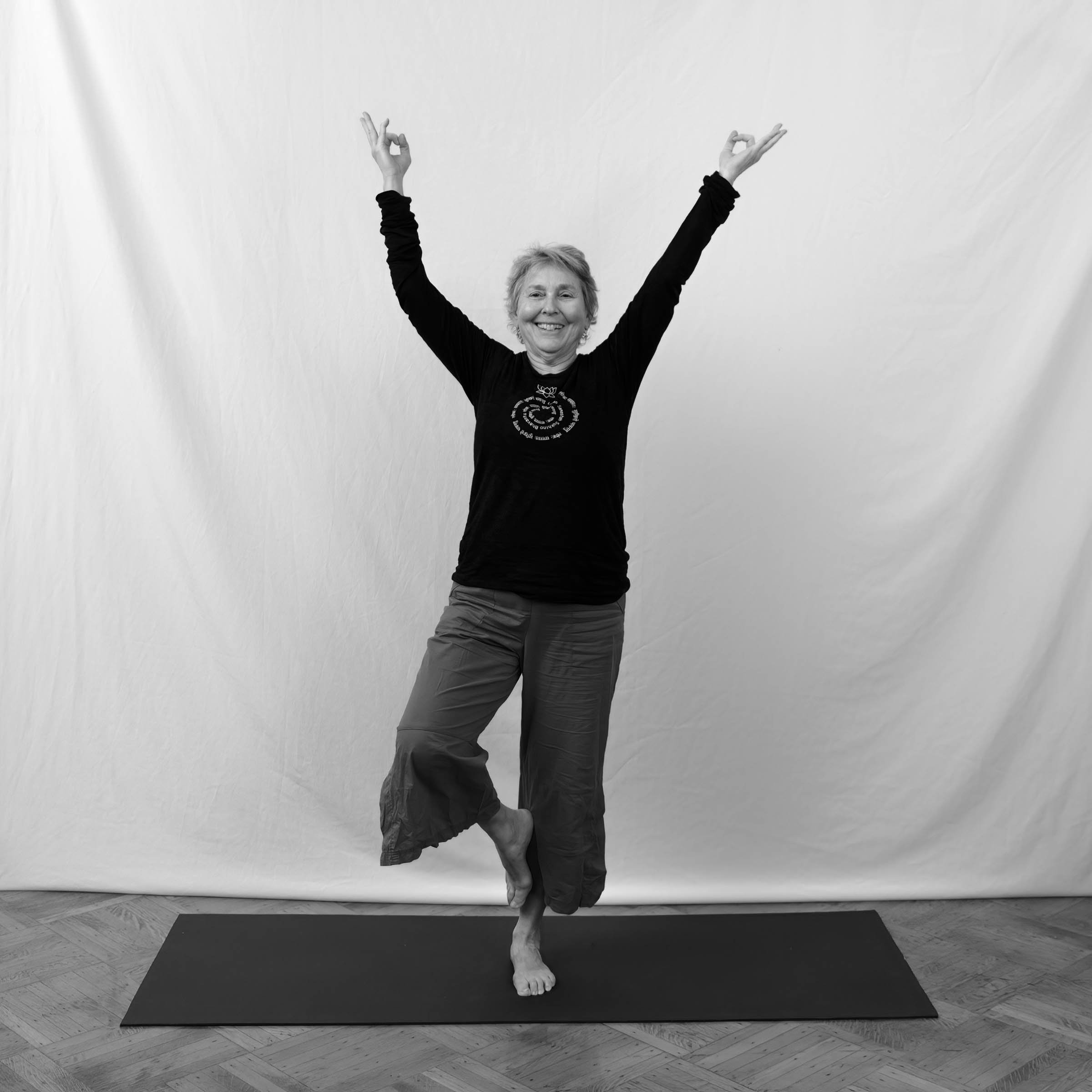 MARCIA, 70. Practicing yoga for 13 years.