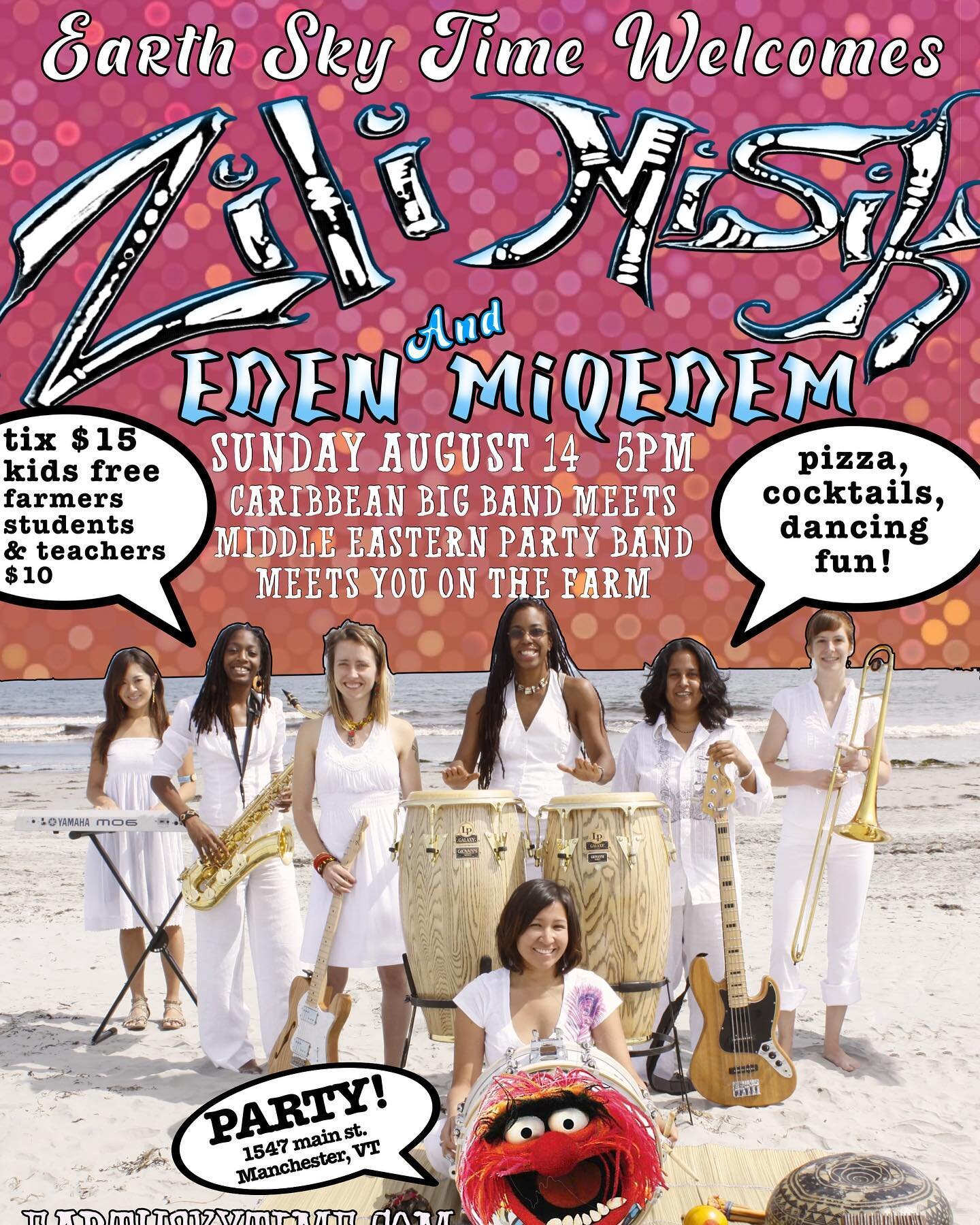 We&rsquo;re excited to welcome @zilimisik back to the farm this Sunday August 14th. Here&rsquo;s a clip when they played here in 2019. Zili is a high energy all female musical powerhouse with super strong Afro-Caribbean vibes. Eden MiQedem is a psych