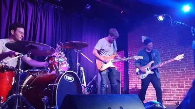 Jon Stenz(drums), Ben Schneid (vocals/guitar) and Jared Stenz (bass) of FoxTrax
