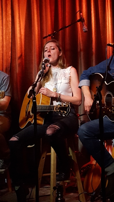 Megan Slankard performs with the Bose Troubadour. Photo by Jessica Klausing