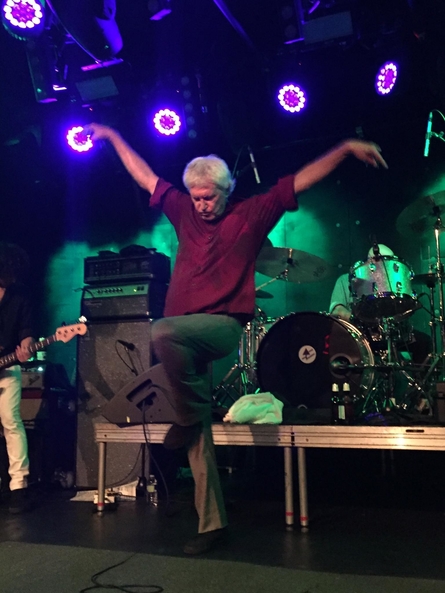 Bob doing the tree pose during "I Am a Tree." Photo by Jessica Klausing