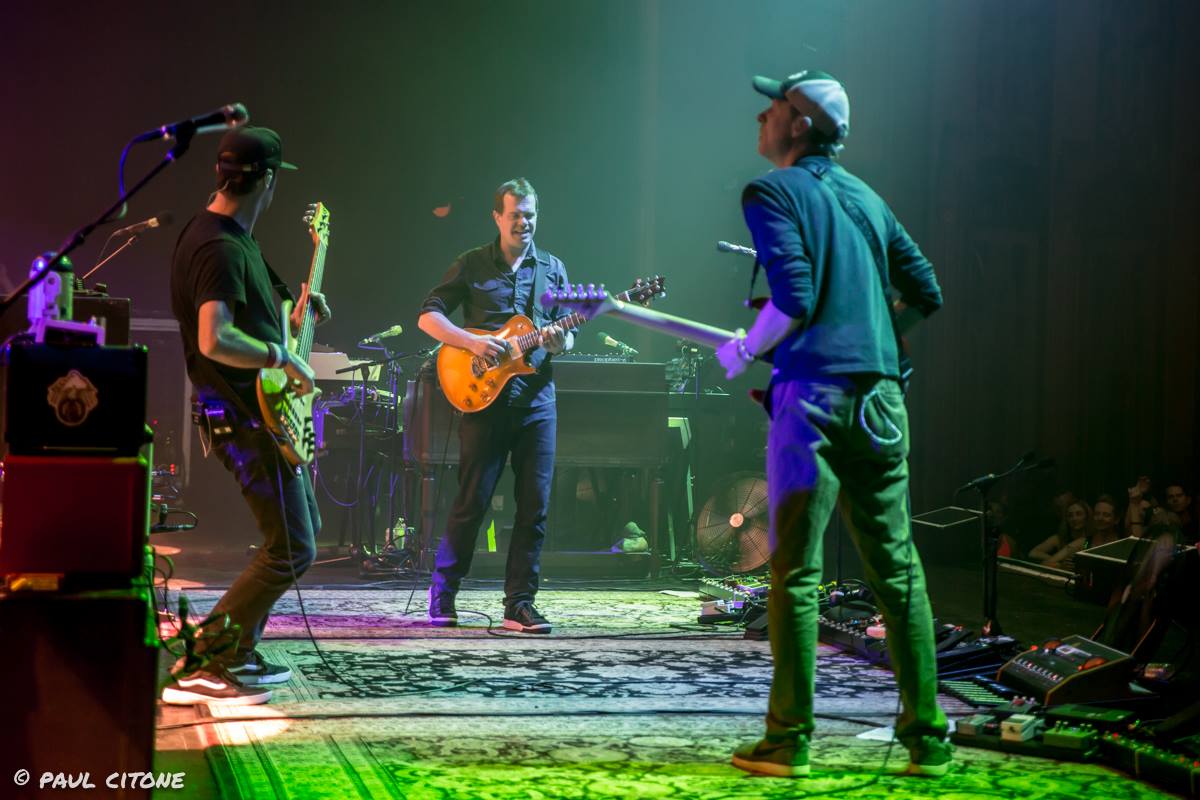 From left to right: Ryan Stasik (bass), Brendan Bayliss (guitar, vocals), and Jake Cinninger (guitar, vocals). Photo by Paul Citone.