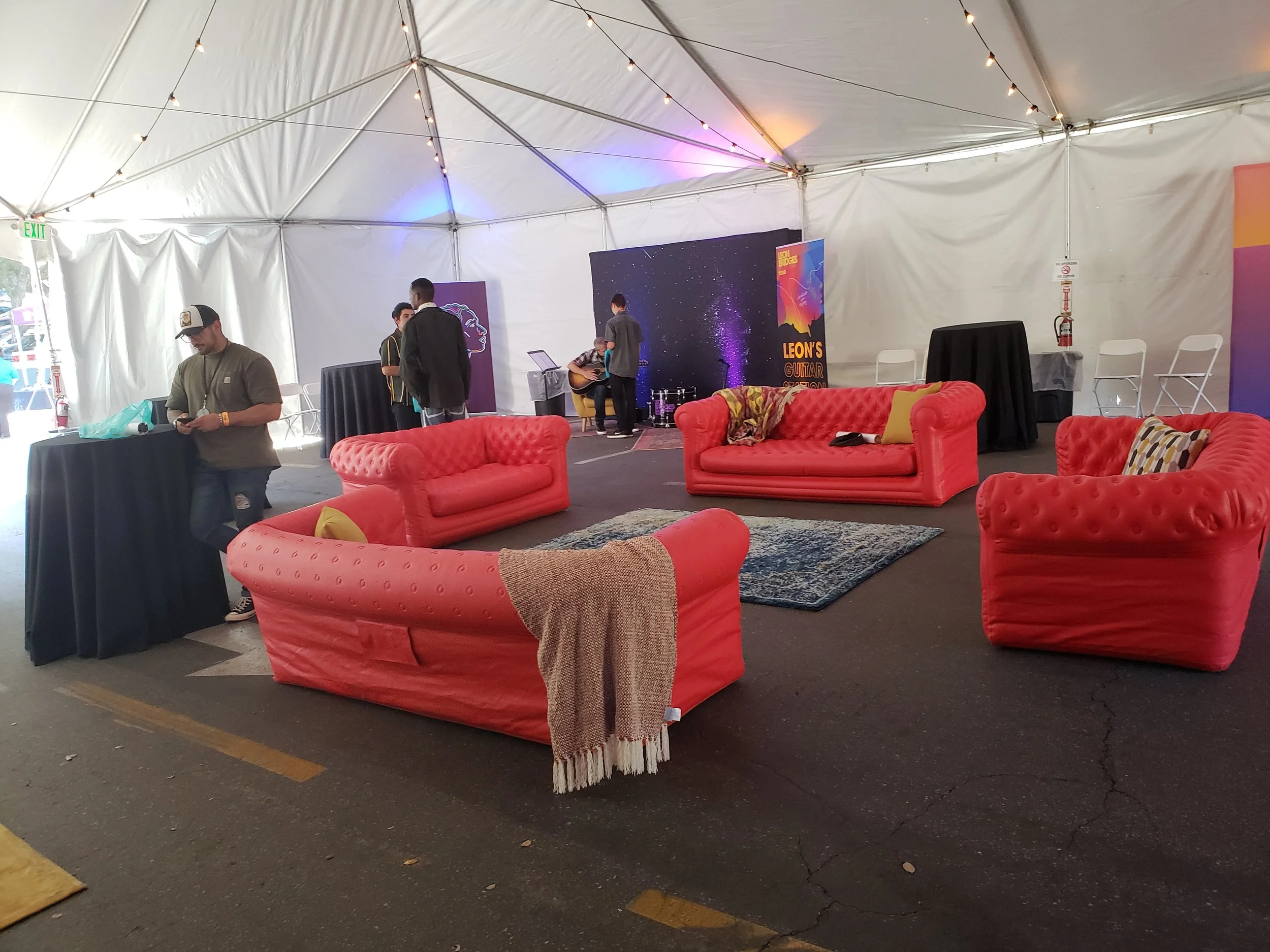 Inside the VIP lounge. Photo by Jessica Klausing.