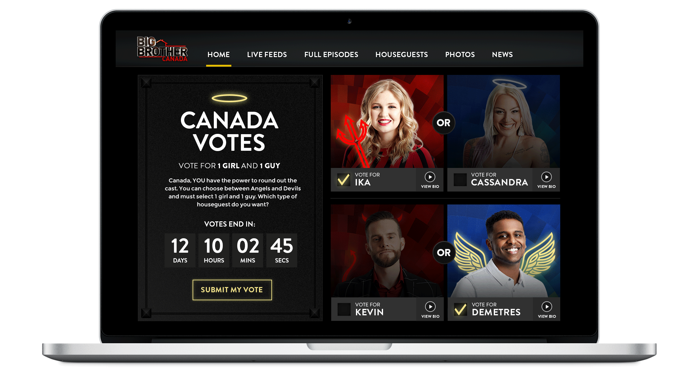   MY ROLE: ART DIRECTOR, DESIGNER   As Art Director and Designer on the project, I worked closely with UX and Development to meet a very aggressive timeline. As a BBCAN fan, I had an understanding of what the premise of the show is and was actively i