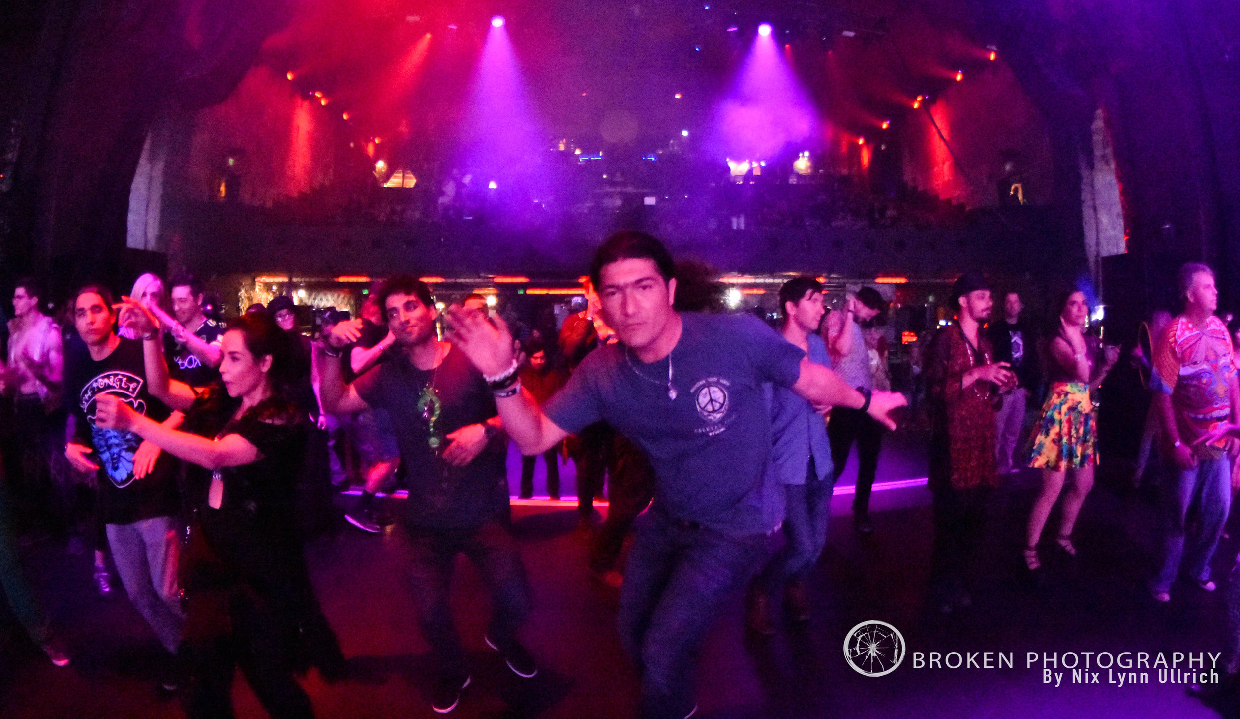 Dancing to the live music