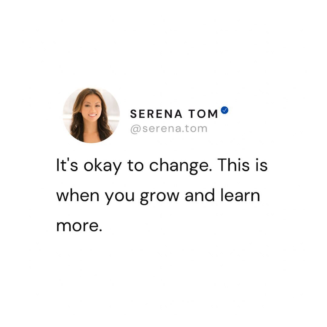 𝗜𝗧&rsquo;𝗦 𝗢𝗞𝗔𝗬 𝗧𝗢 𝗕𝗘&hellip;⁣
⁣
1️⃣It's okay to change. This is when you grow and learn more.⁣
⁣
2️⃣It's okay to lose people you don't fit with. People come and go.⁣
⁣
3️⃣It's okay if your path is different than your friend's. You don't w