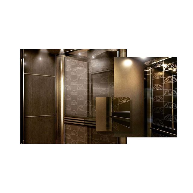 Bespoke elevator interior design for 30-50 Hillsboro modernization. Can you tell which image is the rendering and which is real life? #designedbyJNKM