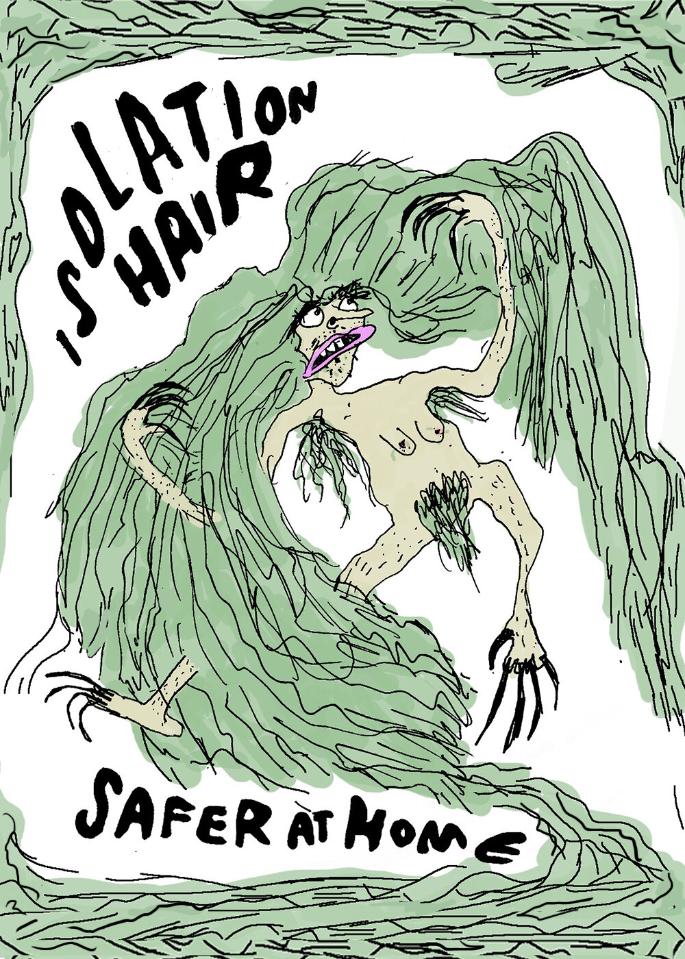 Isolation Hair Postcard set of 5