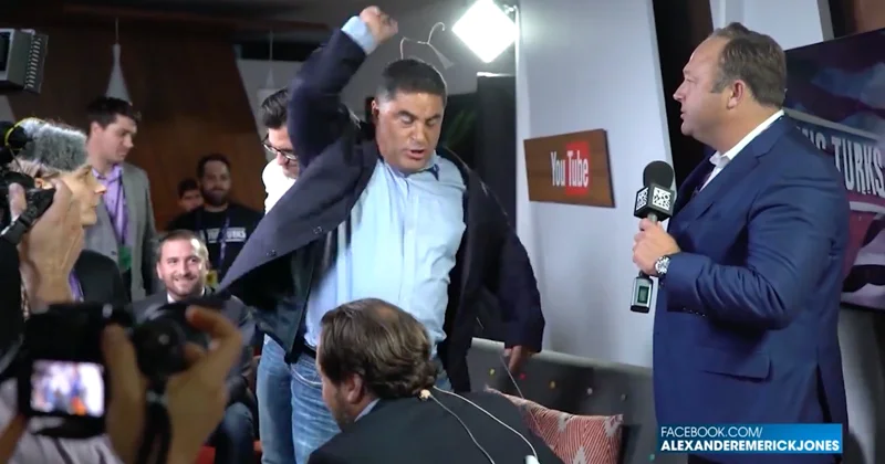 Alex Jones Crashes Set of "Young Turks"