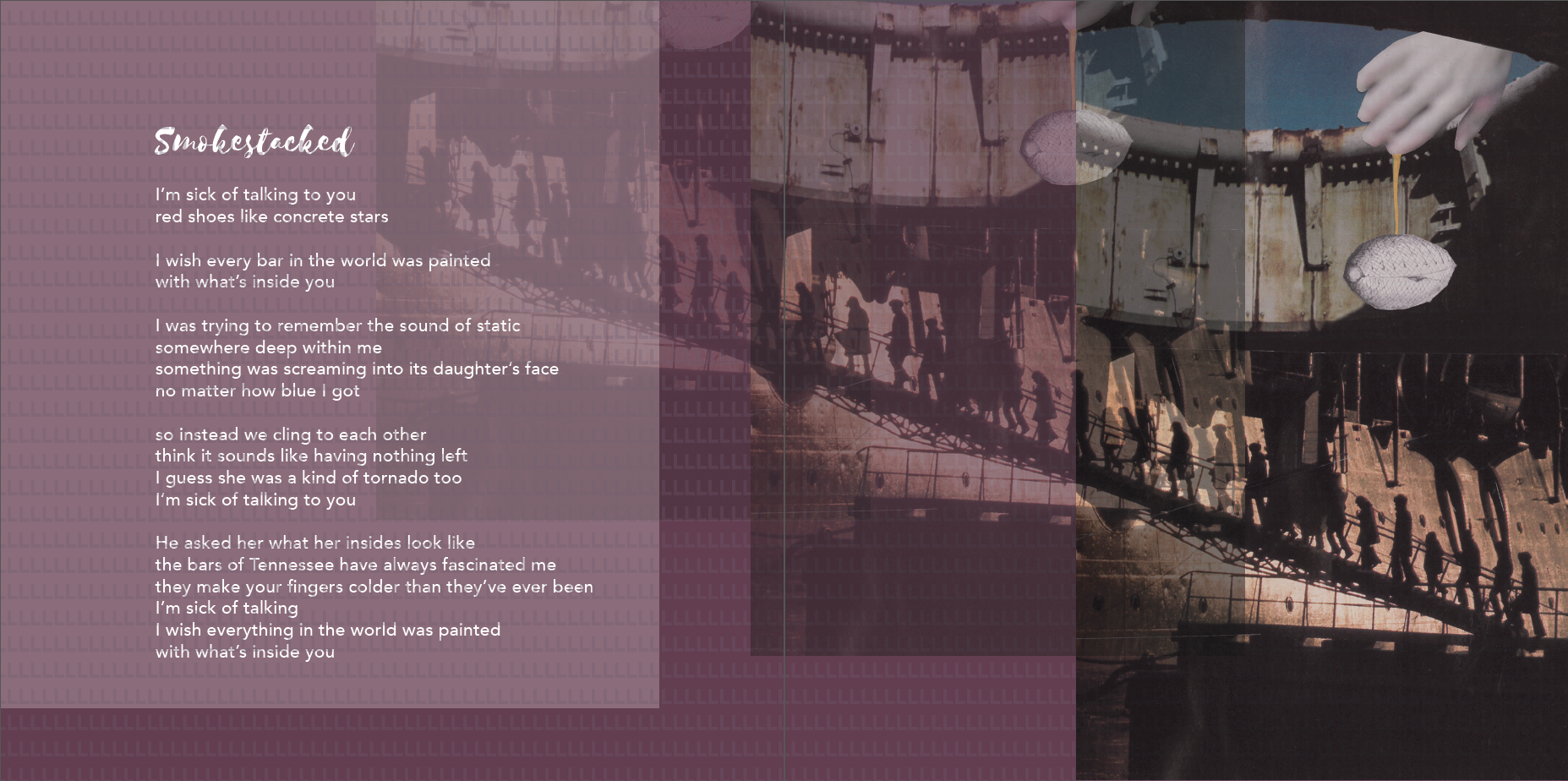 Two page spread for Lalalangue album