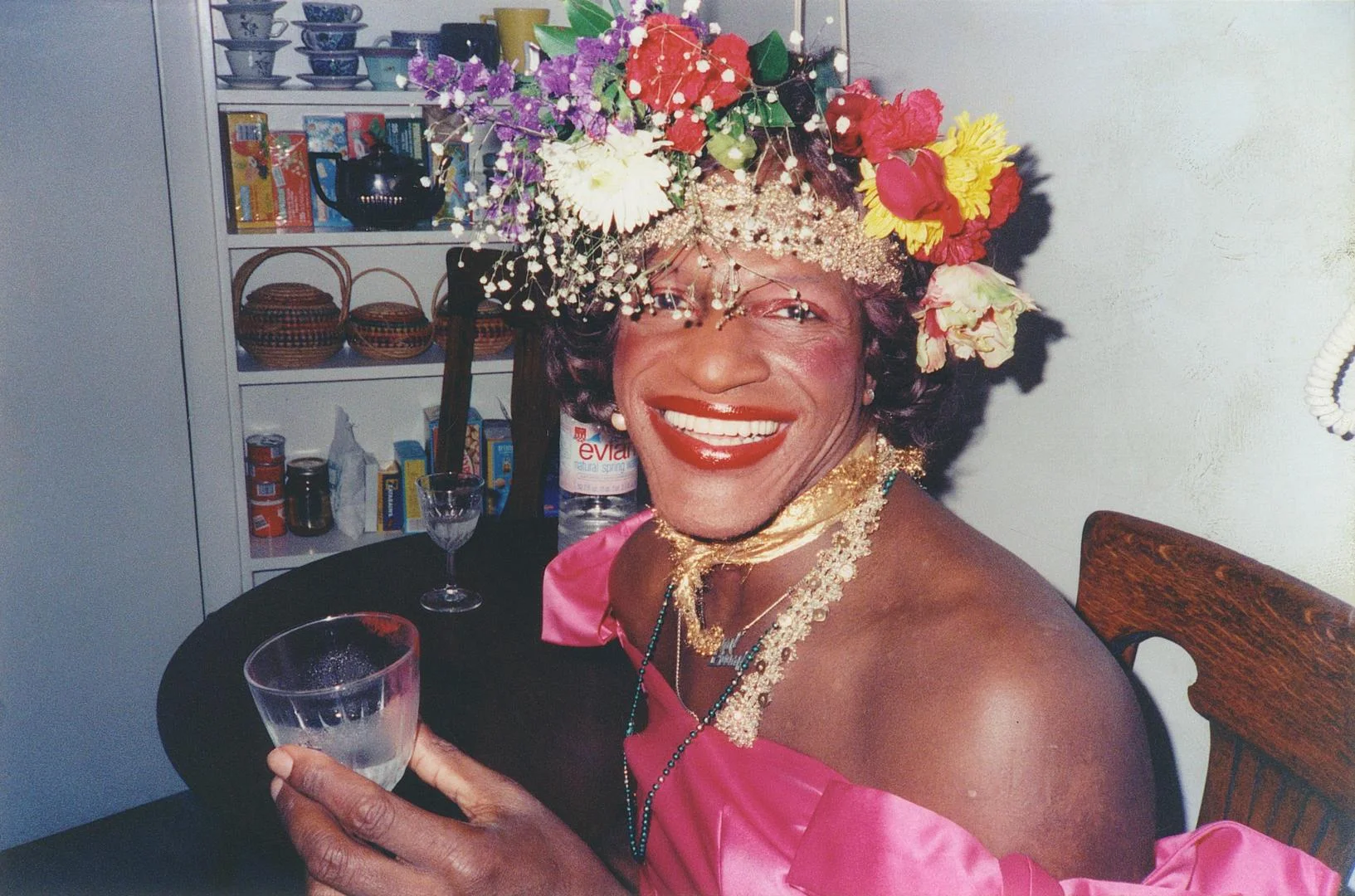 A photograph of Marsha P. Johnson.