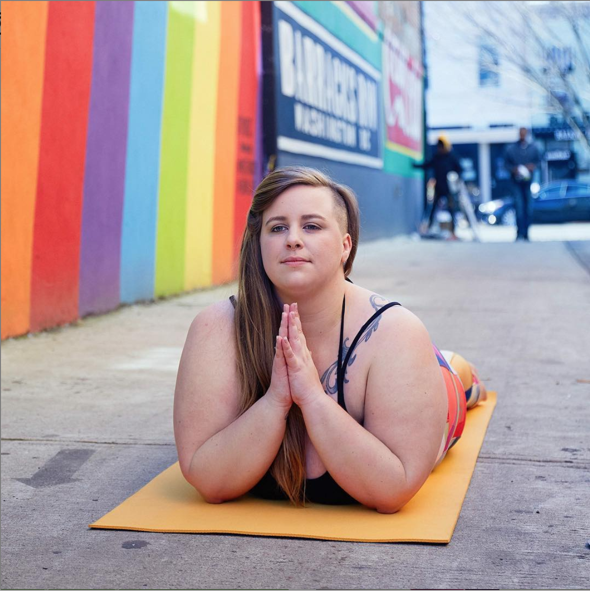 image by Cinthya Zuniga Mel skillfully weaves together yoga's philosophies and a modern asana practice to invite participants into layers of self acceptance and love.