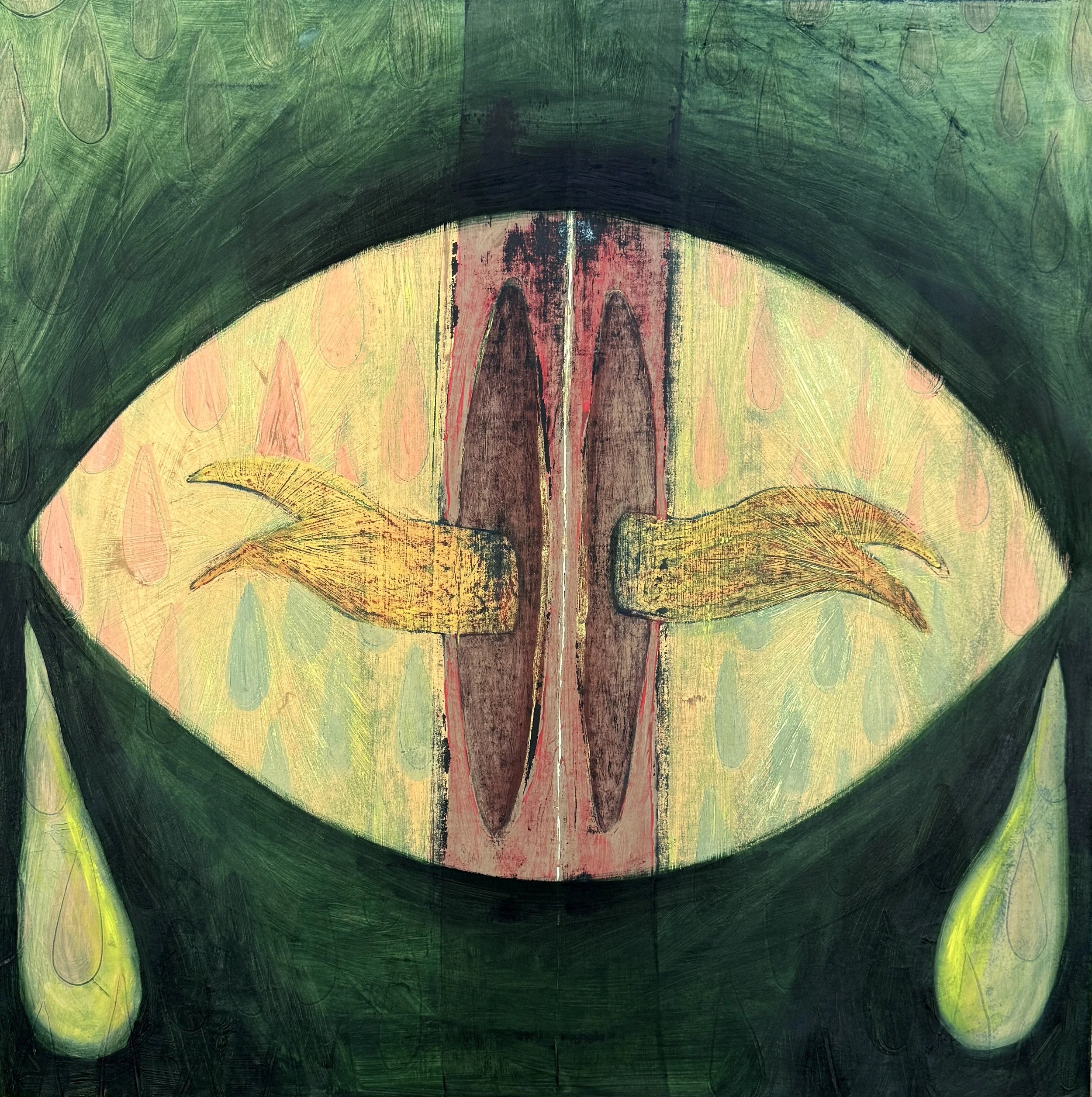 Not Yet Titled (Ribbon & Eye Abstraction)