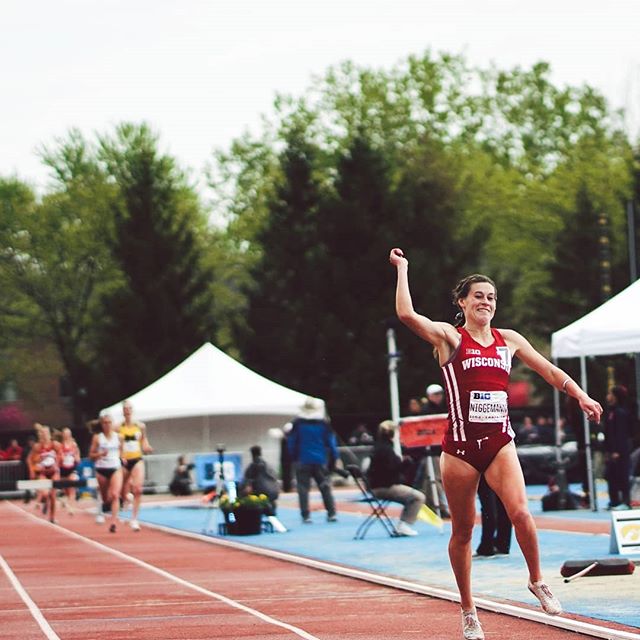 alissan niggemann wins the 3000m steeple - big ten champion