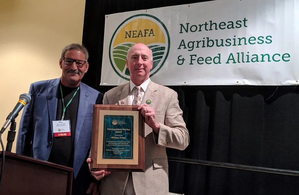 Andy Dugan (right) with Bill Colton (left).