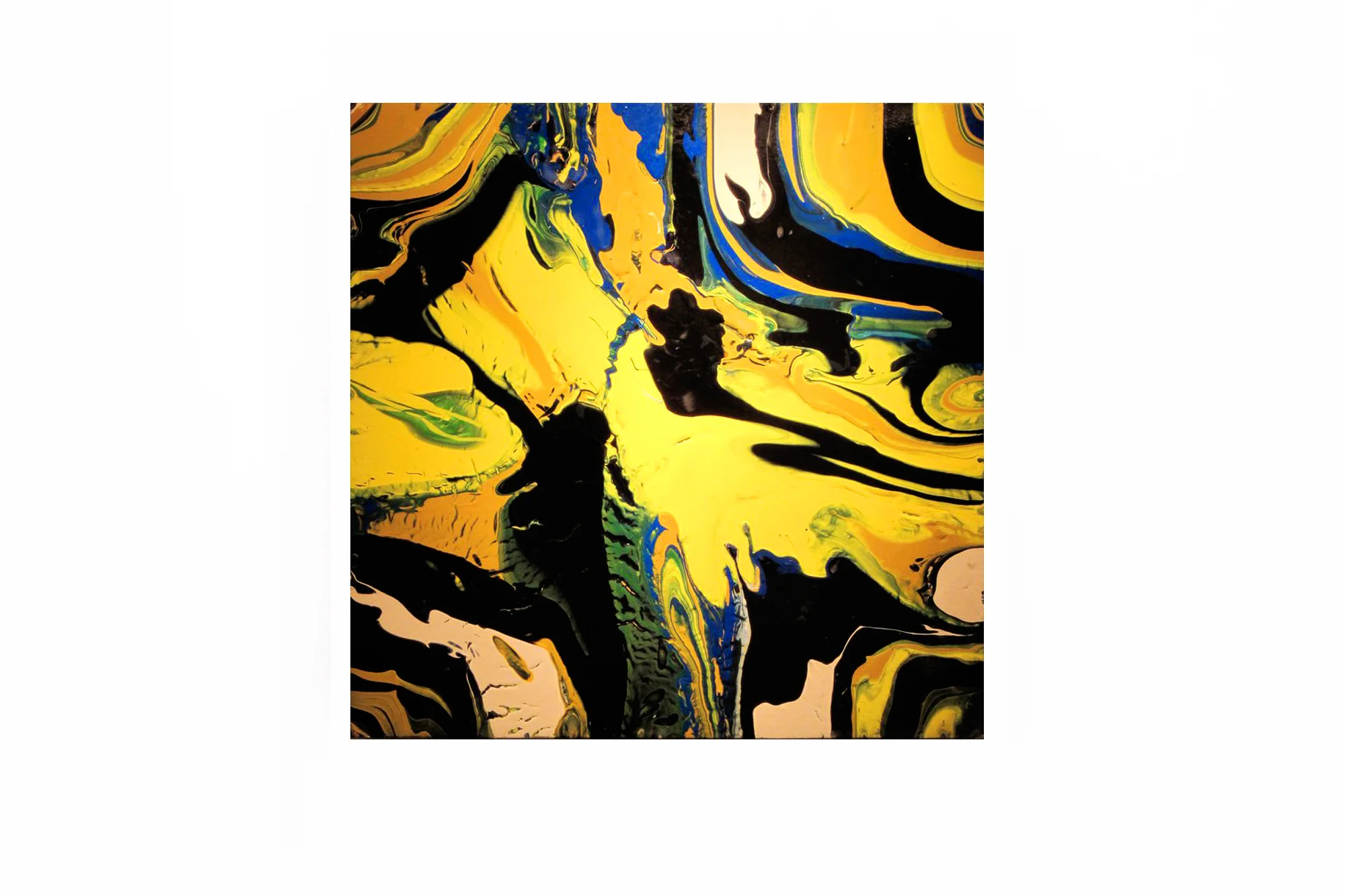 YELLOW, BLACK, OCHRE, GREEN AND BLUE