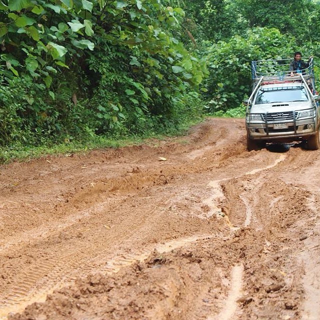 Getting there easier said than done.

The drive to May La Oon refugee camp at first began through rice paddies and palm trees but not before too long we began the slow muddy 5 hour drive from the nearest Thai town through the jungle till we hit the b