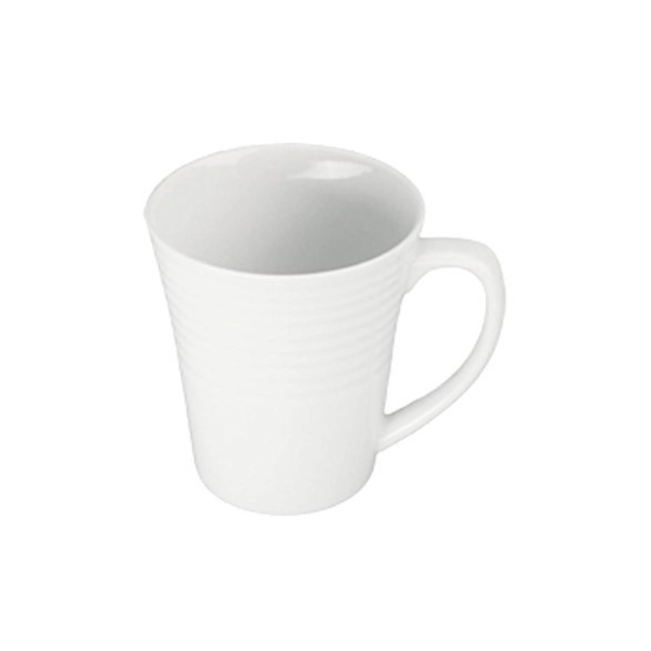 Ribbed White Coffee Mug $6.95 Wants 8 Has 2 Needs 6